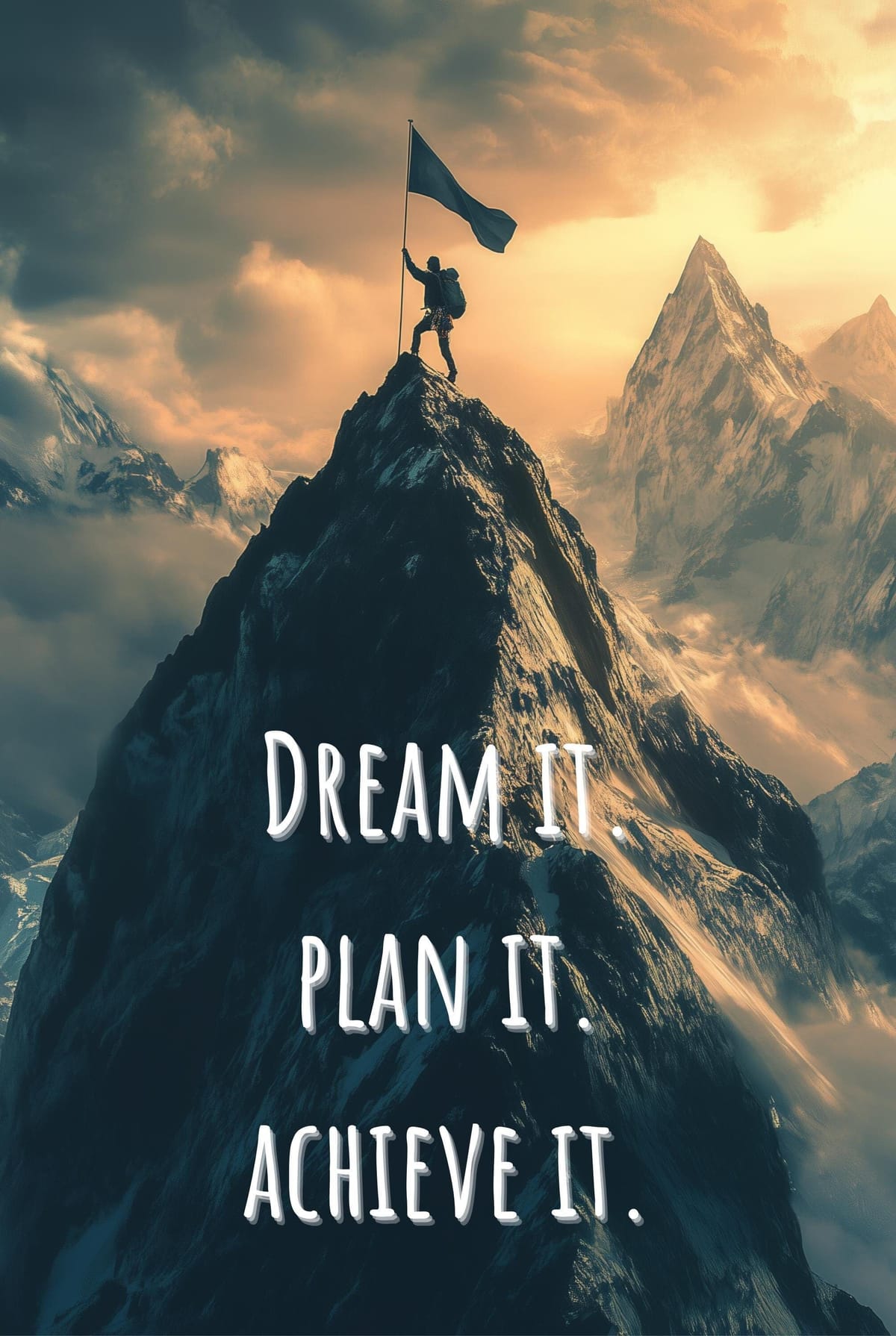 Dream it plan it achieve it, Printable Motivation poster, Inspirational motivational quotes, Modern Home Office Prints, Motivation Wall Art