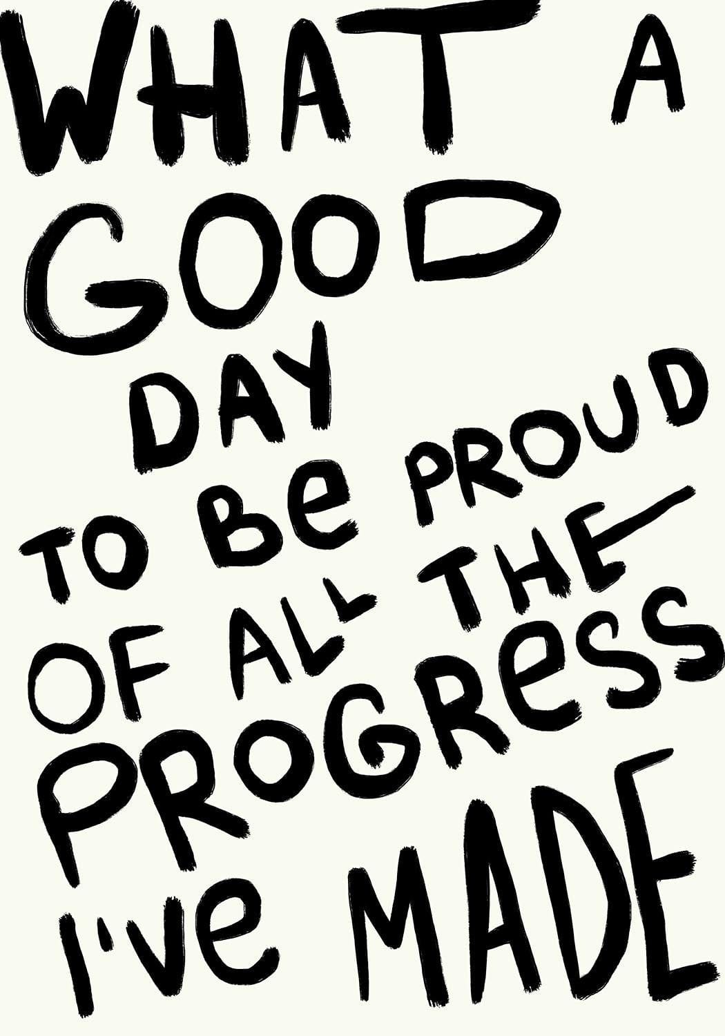 Progress inspirational poster
