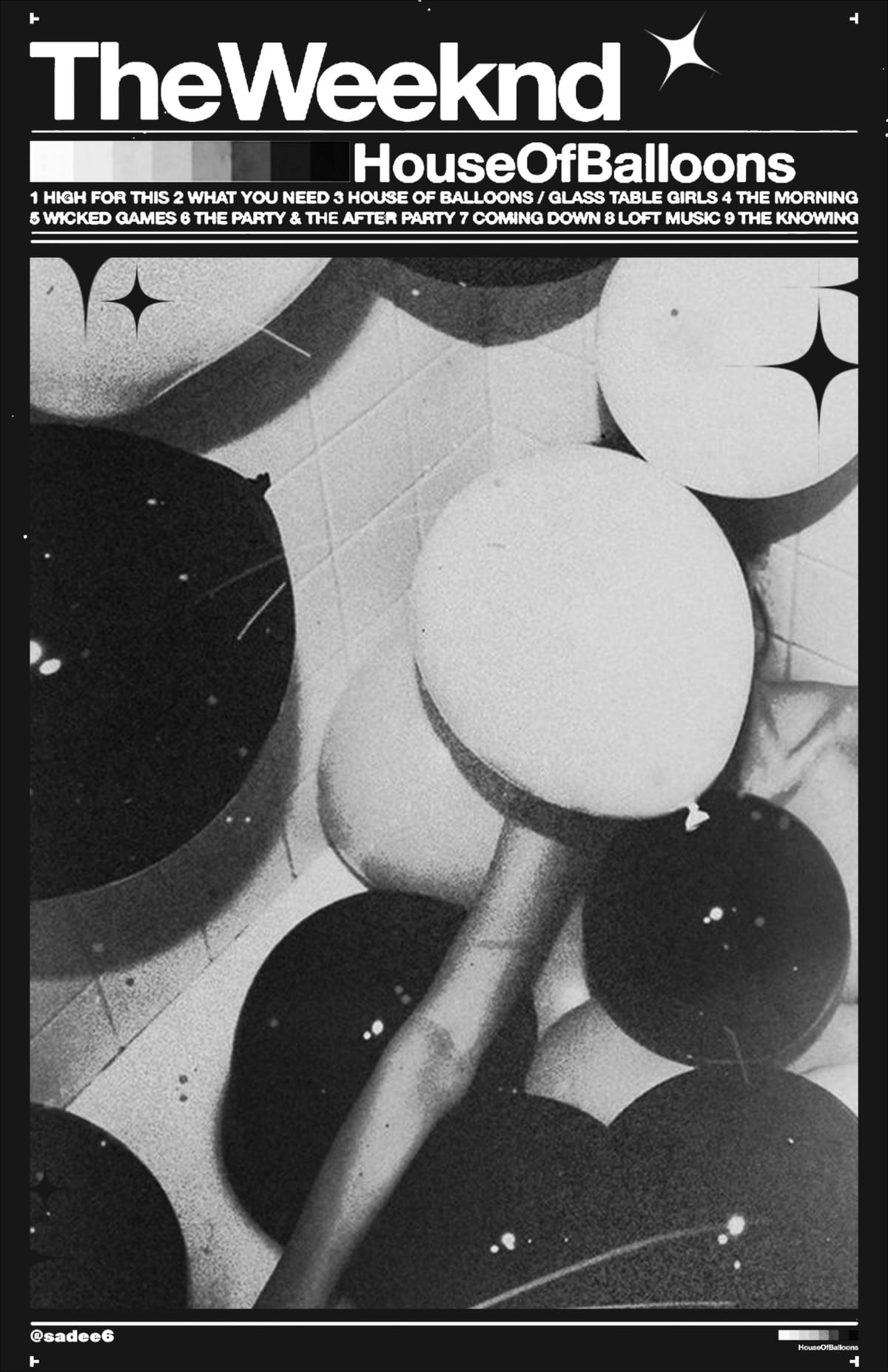 The Weeknd House Of Balloons Poster : IG @6eedas