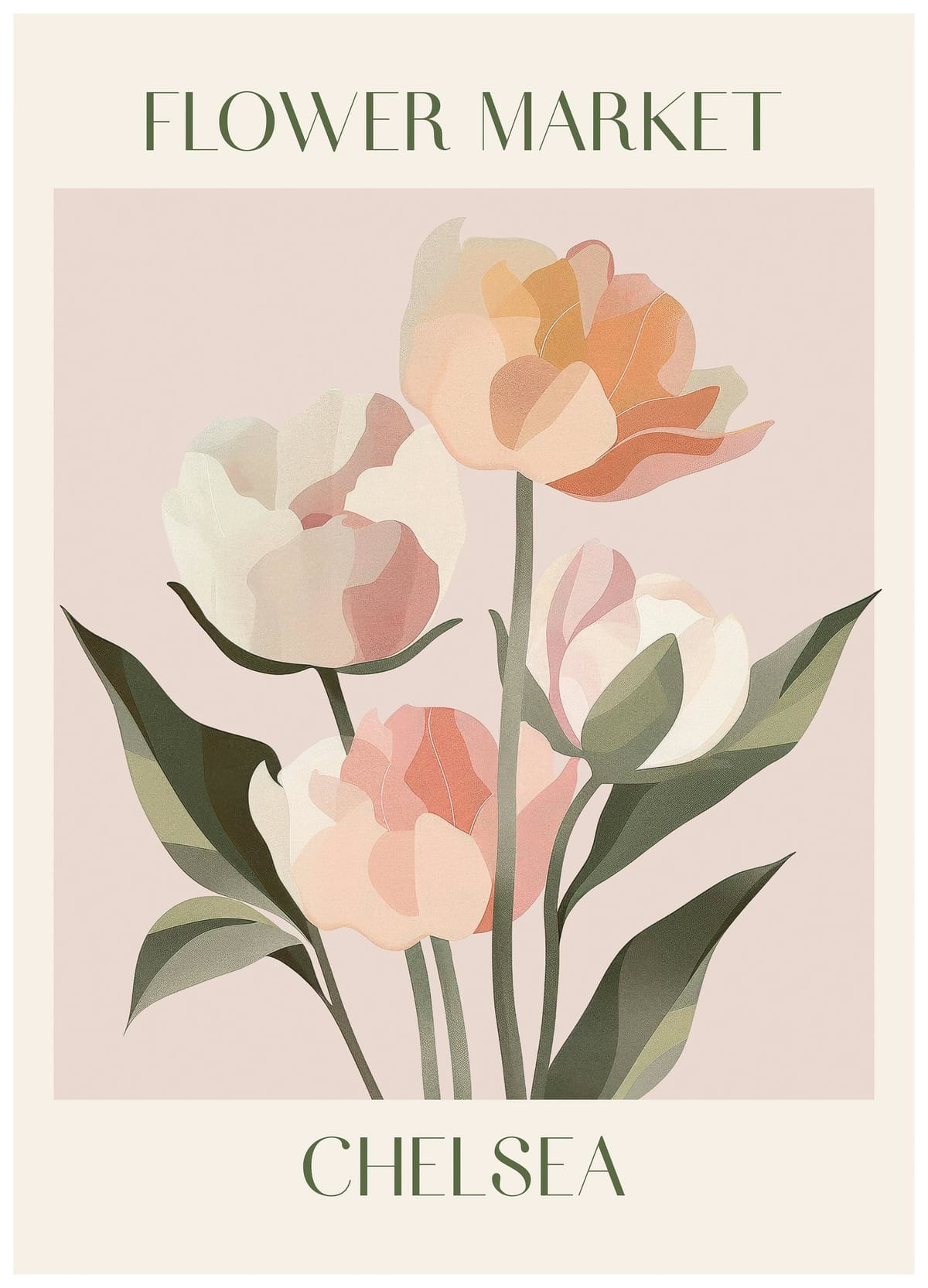 Prints - Flower Market Chelsea Poster x in)