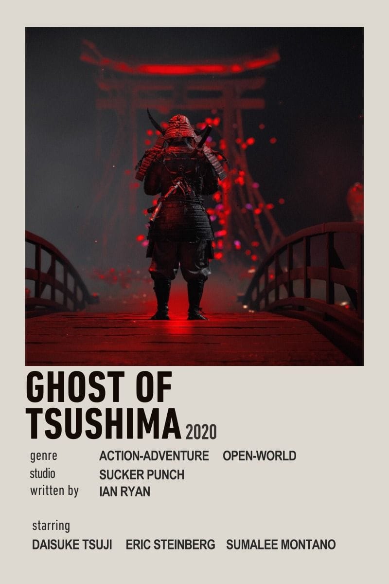 ghost of tsushima polaroid poster