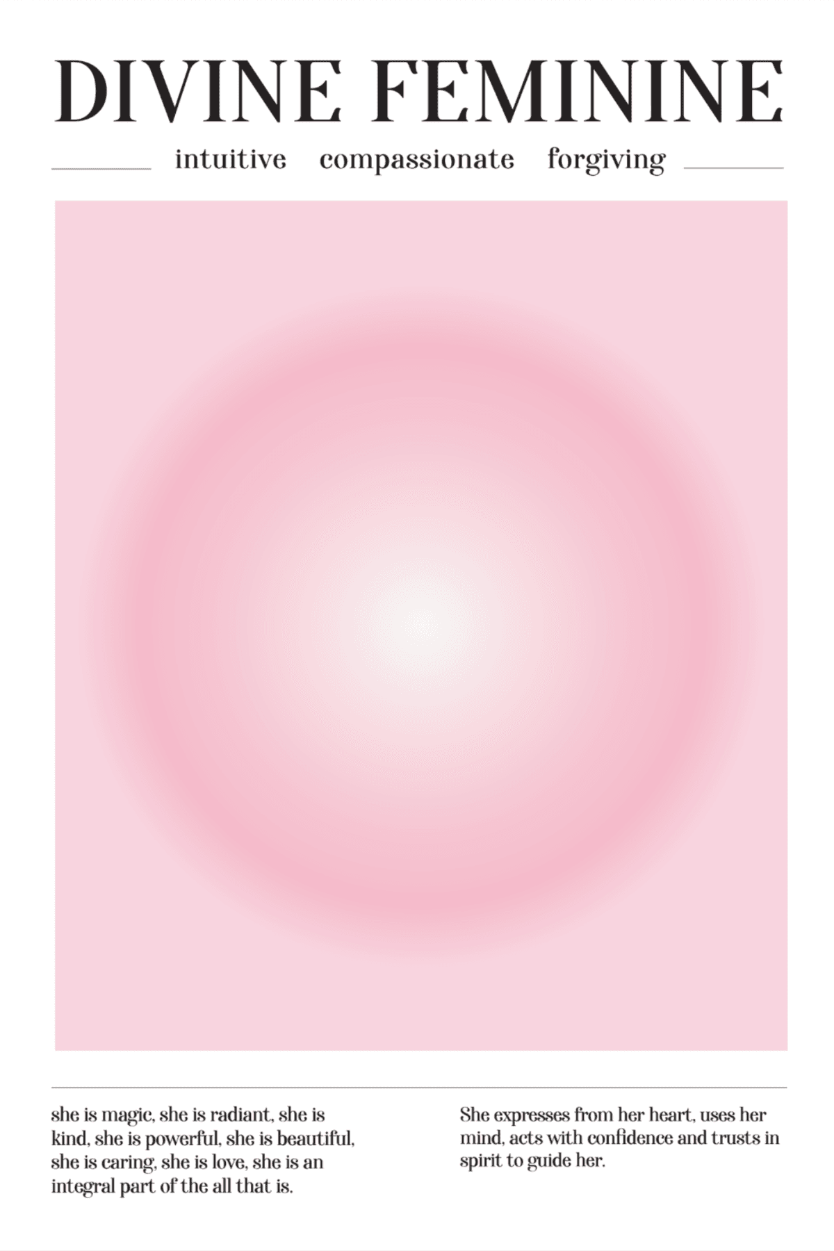 Pink + white poster poster