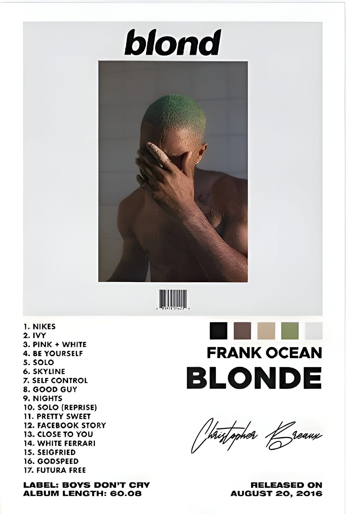 Blond Frank Ocean Poster