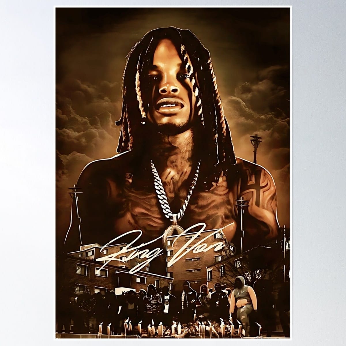 King Von Vintage Poster