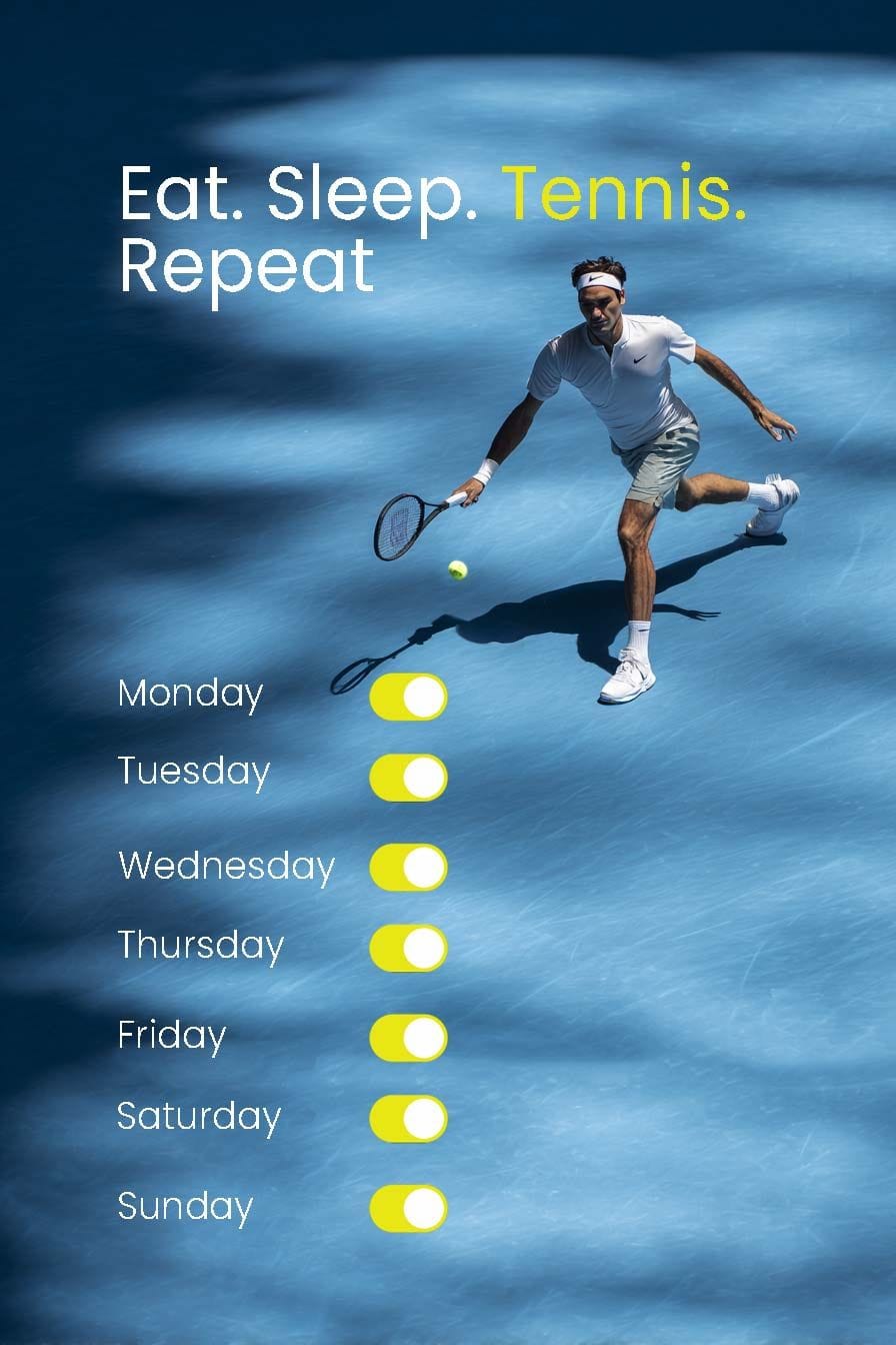 Eat. Sleep. Tennis. Repeat | Tennis Poster | Tennis Art