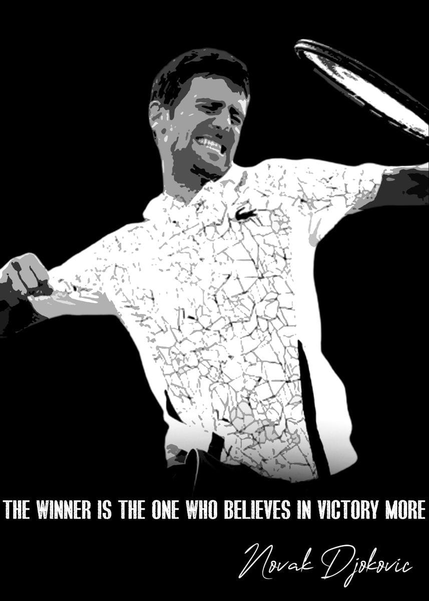 'Novak Djokovic' Poster, picture, metal print, paint by Beasley Kirk | Displate