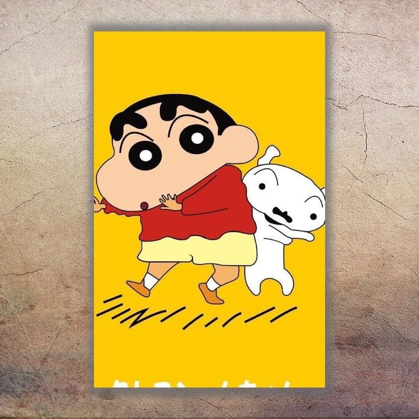 Shinchan Poster, Crayon Shin-chan Print, Canvas Wall Art, Unframed Room Decor
