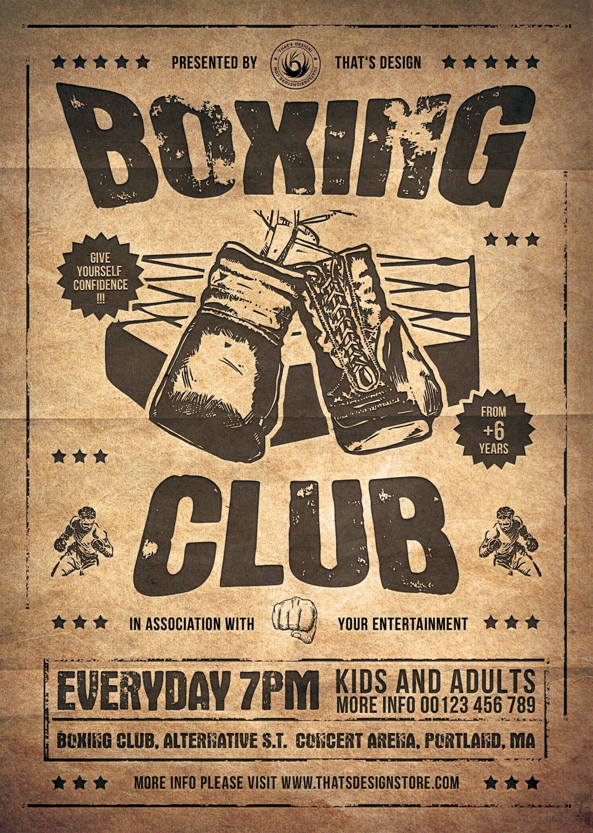 Boxing Classes Flyer Template V2