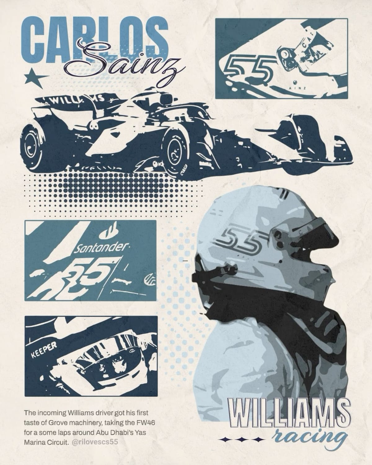 carlos sainz williams poster🤍