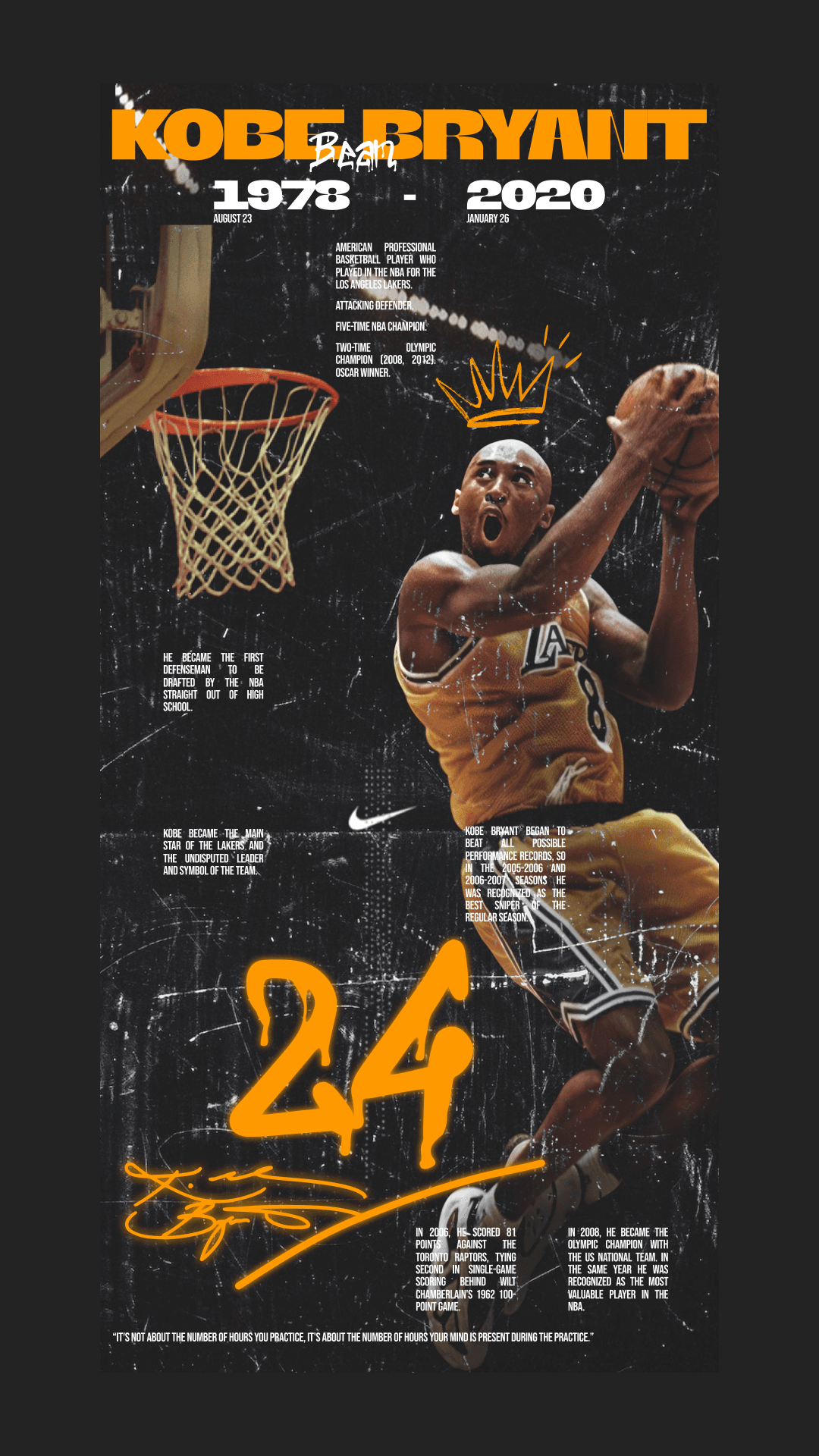 Kobe Bryant Basketball Poster — NBA Legend Wall Art Print
