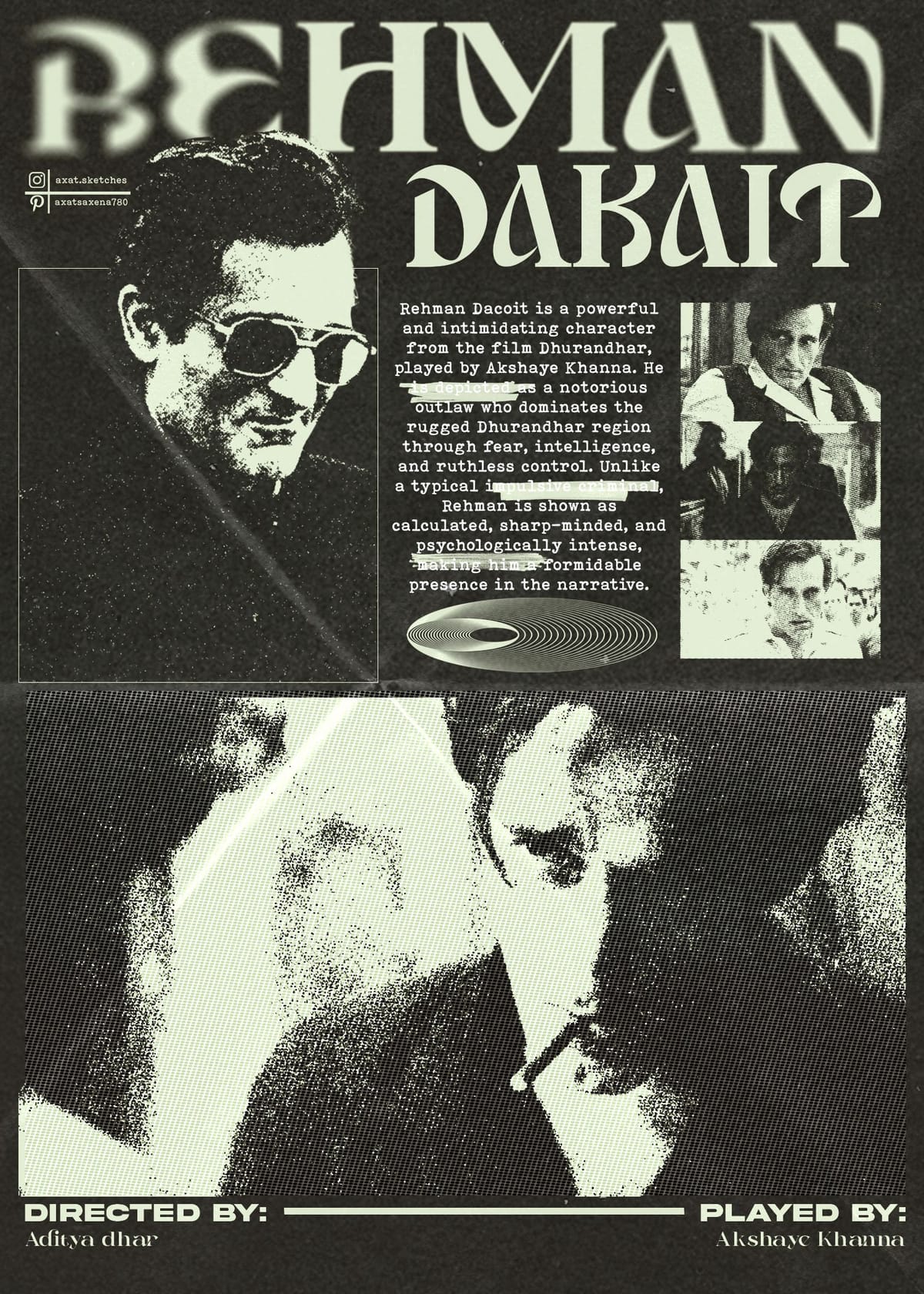 Rehman Dakait | Dhurandhar | Poster | Akshaye Khanna