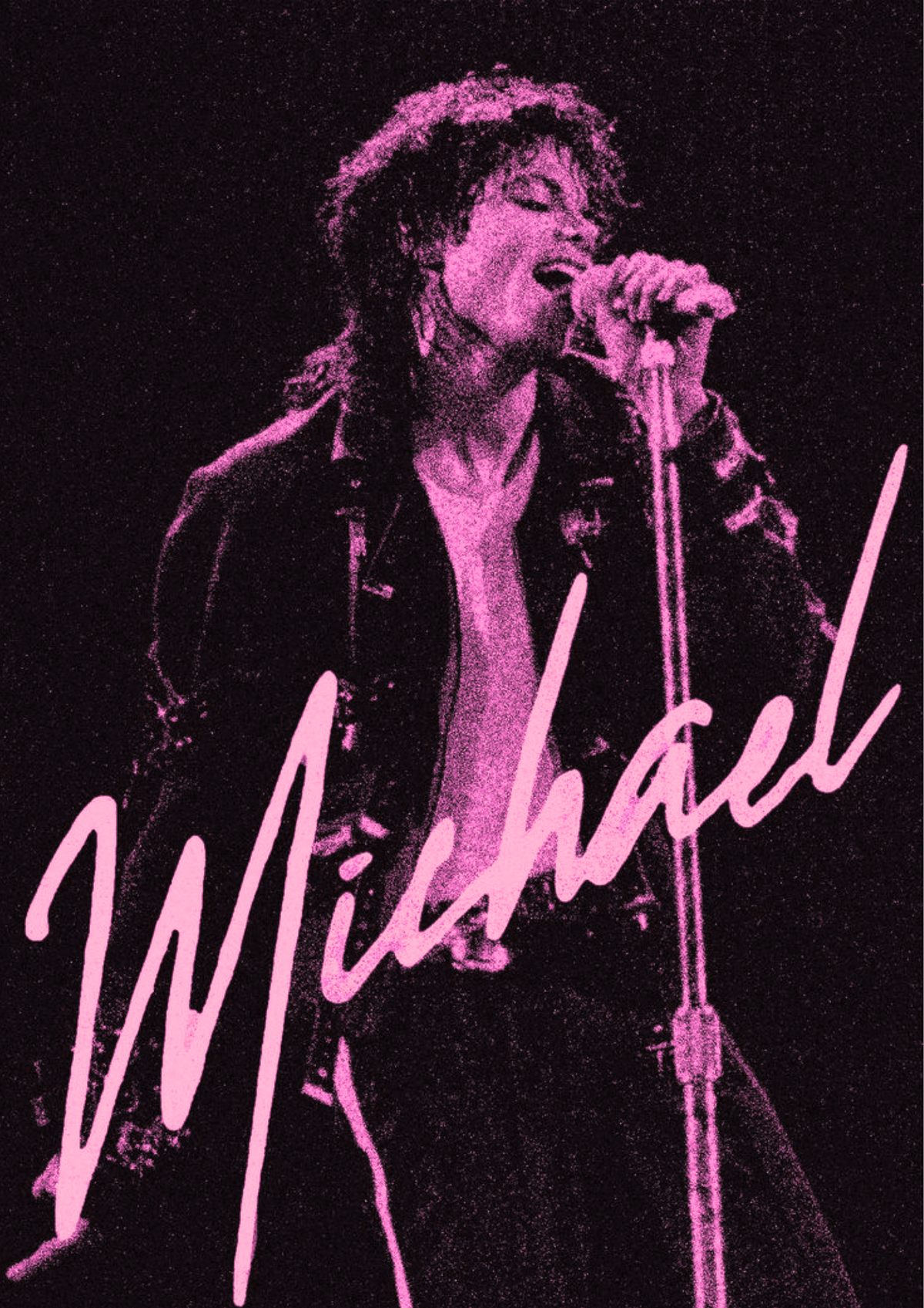 michael jackson pink poster