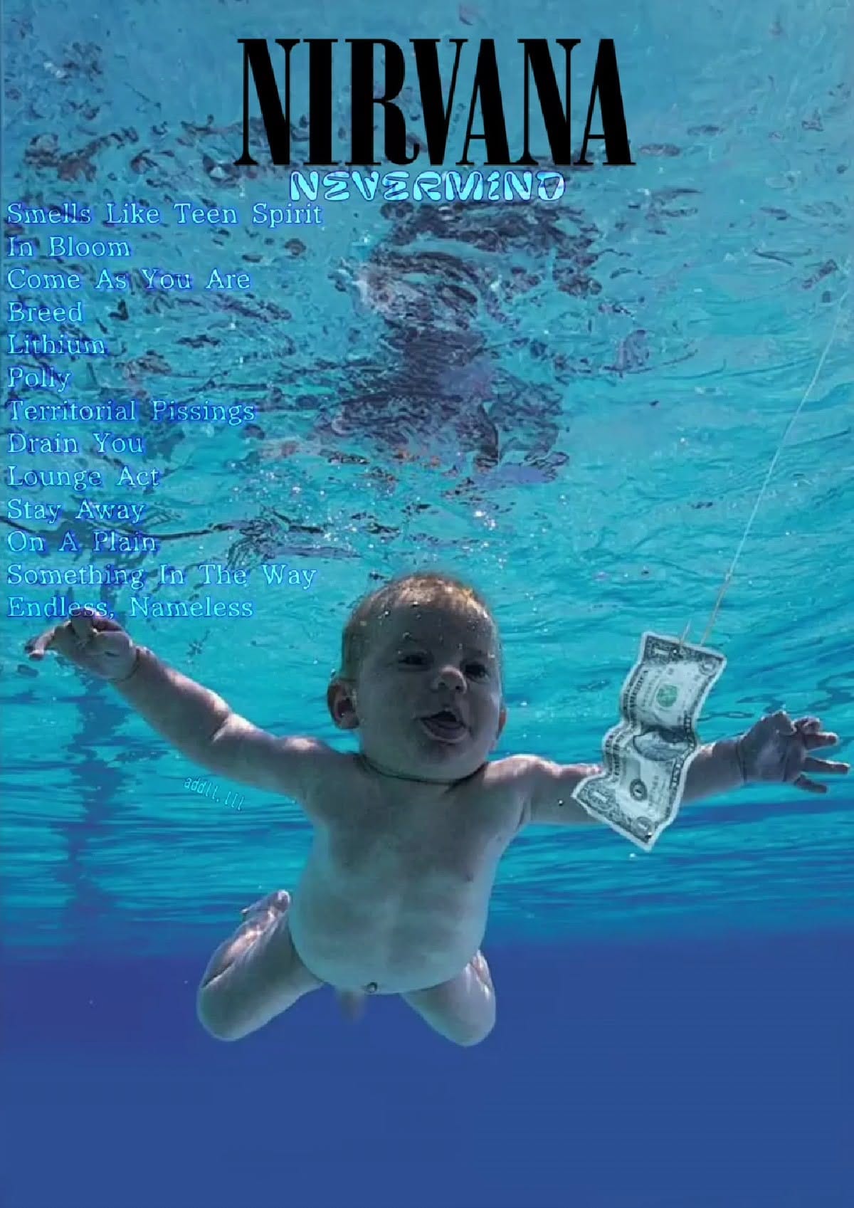 Nirvana album "Nevermind" poster