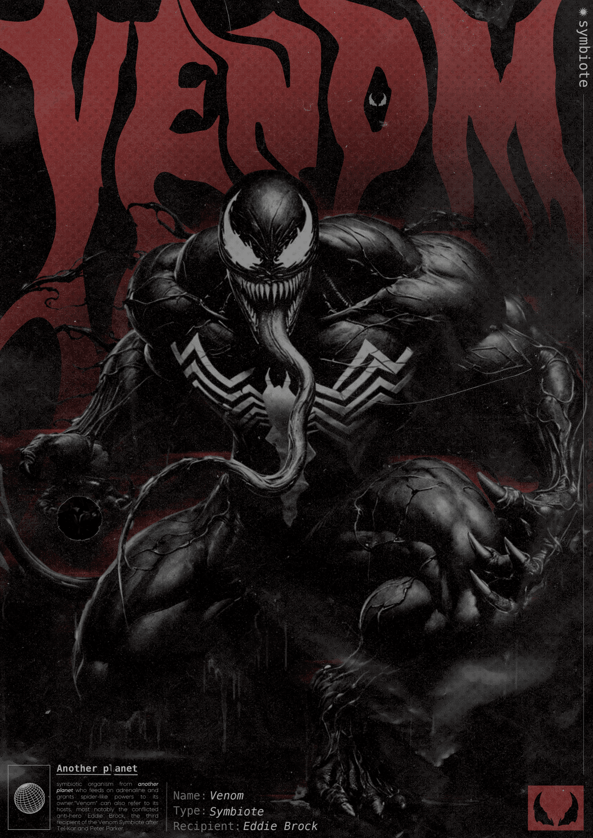 Venom poster red design