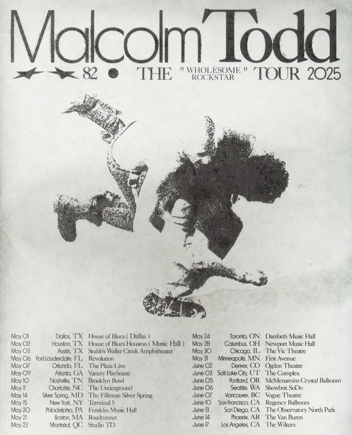 Malcolm Todd “Wholesome Rockstar” Tour