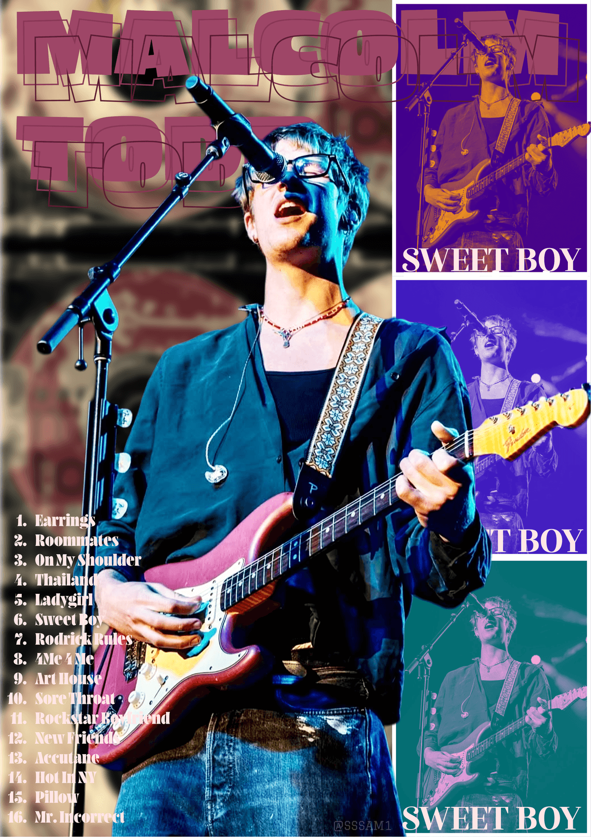 MALCOLM TODD SWEET BOY ALBUM POSTER - made by me