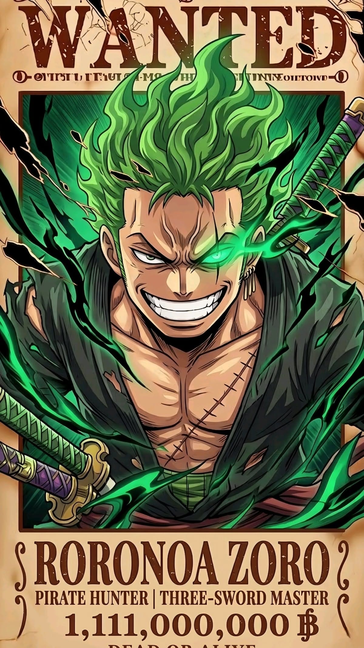 RORONOA ZORO I BOUNTY POSTER