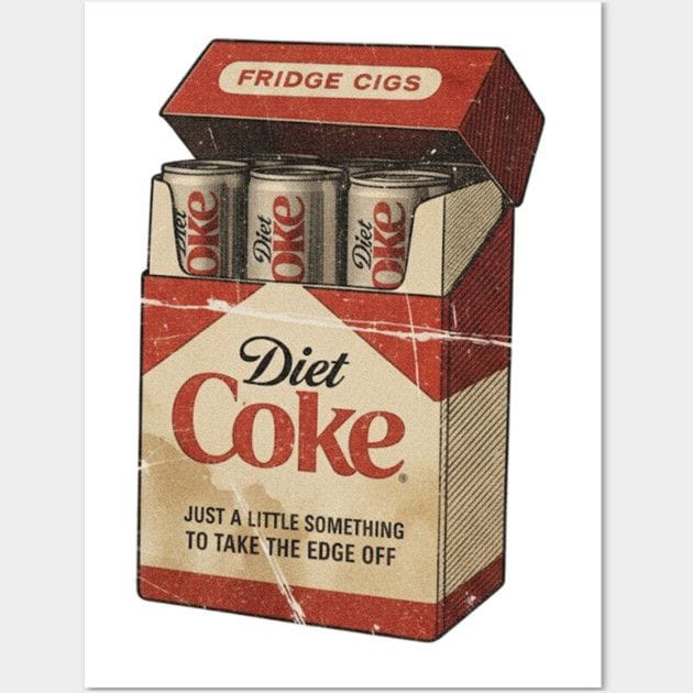Vintage Just A Little Something, To Take The Edge Off Diet Coke Poster