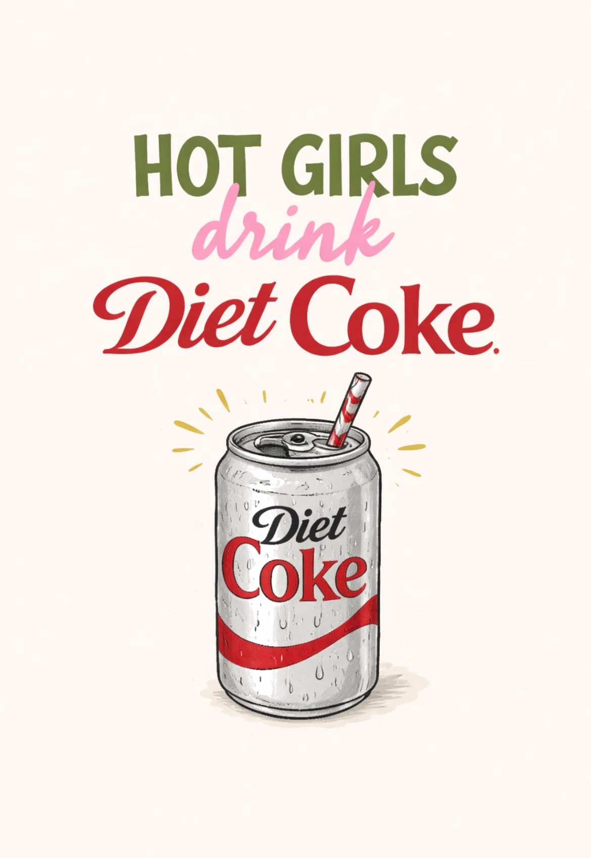 Hot girls drink Diet Coke 🤍🥤 Because nothing hits like an ice-cold DC moment.