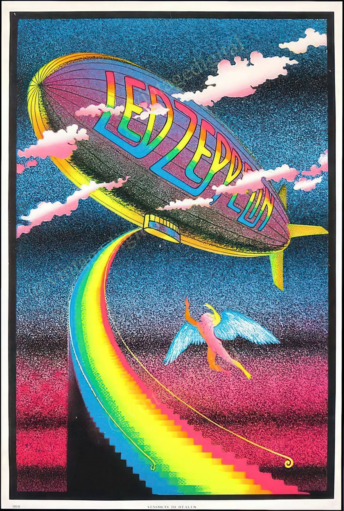 Vintage Led Zeppelin Blacklight Poster – Stairway to Heaven Replica (digital Download) - Etsy