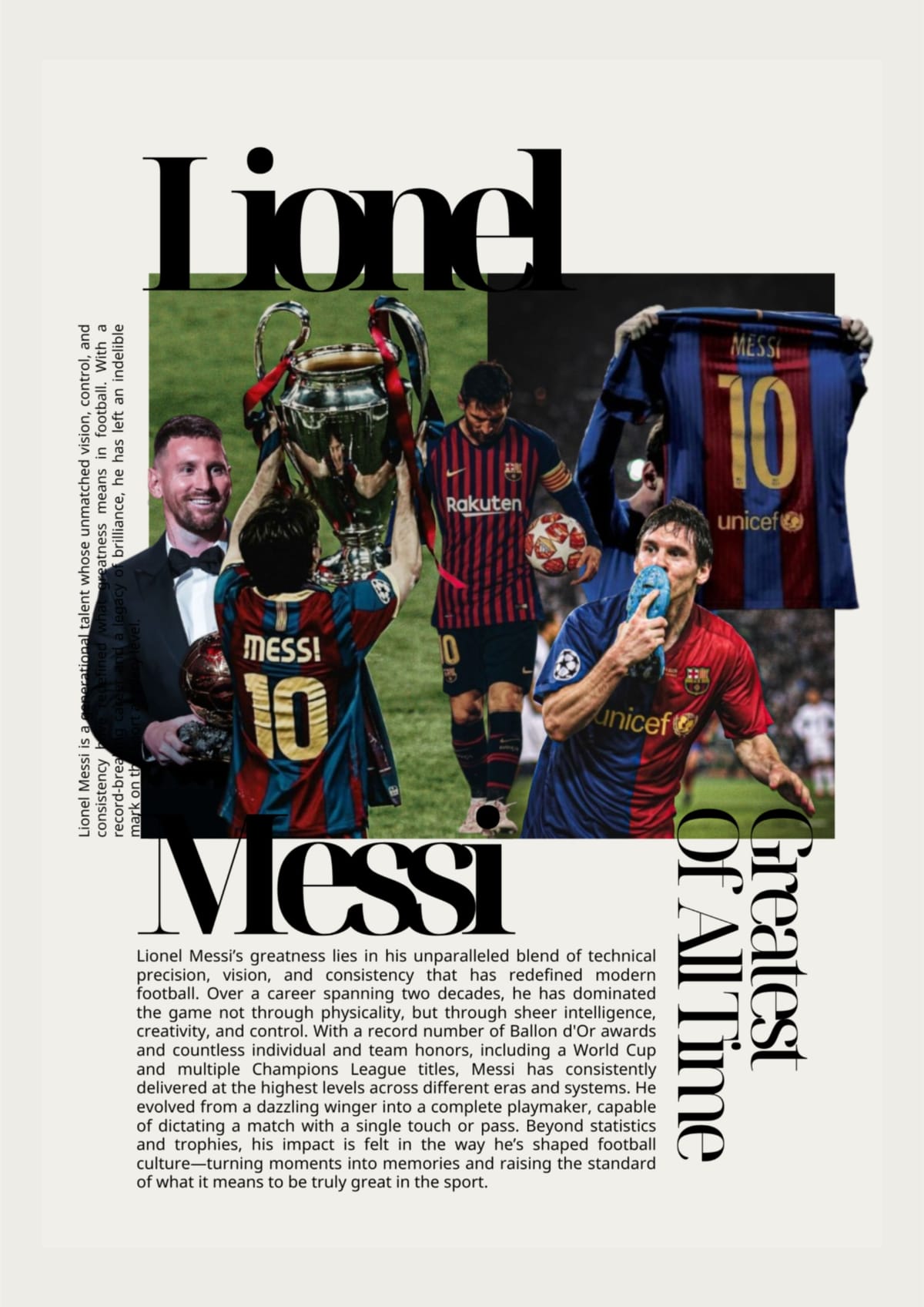 ionel Messi Poster - Barcelona FC Wall Art Print! 🐐 GOAT Tribute - Limited Edition
