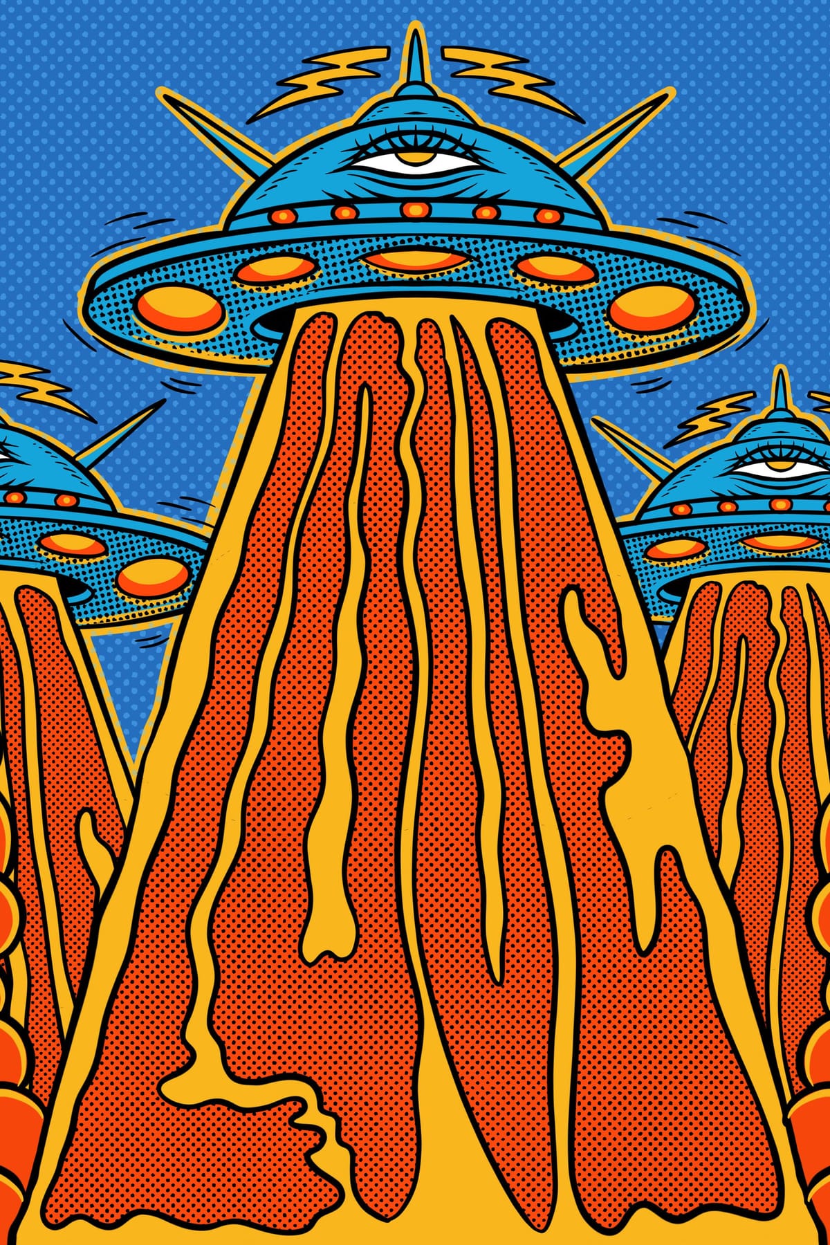 Psychedelic Ufos by Joe Tamponi Illustrations