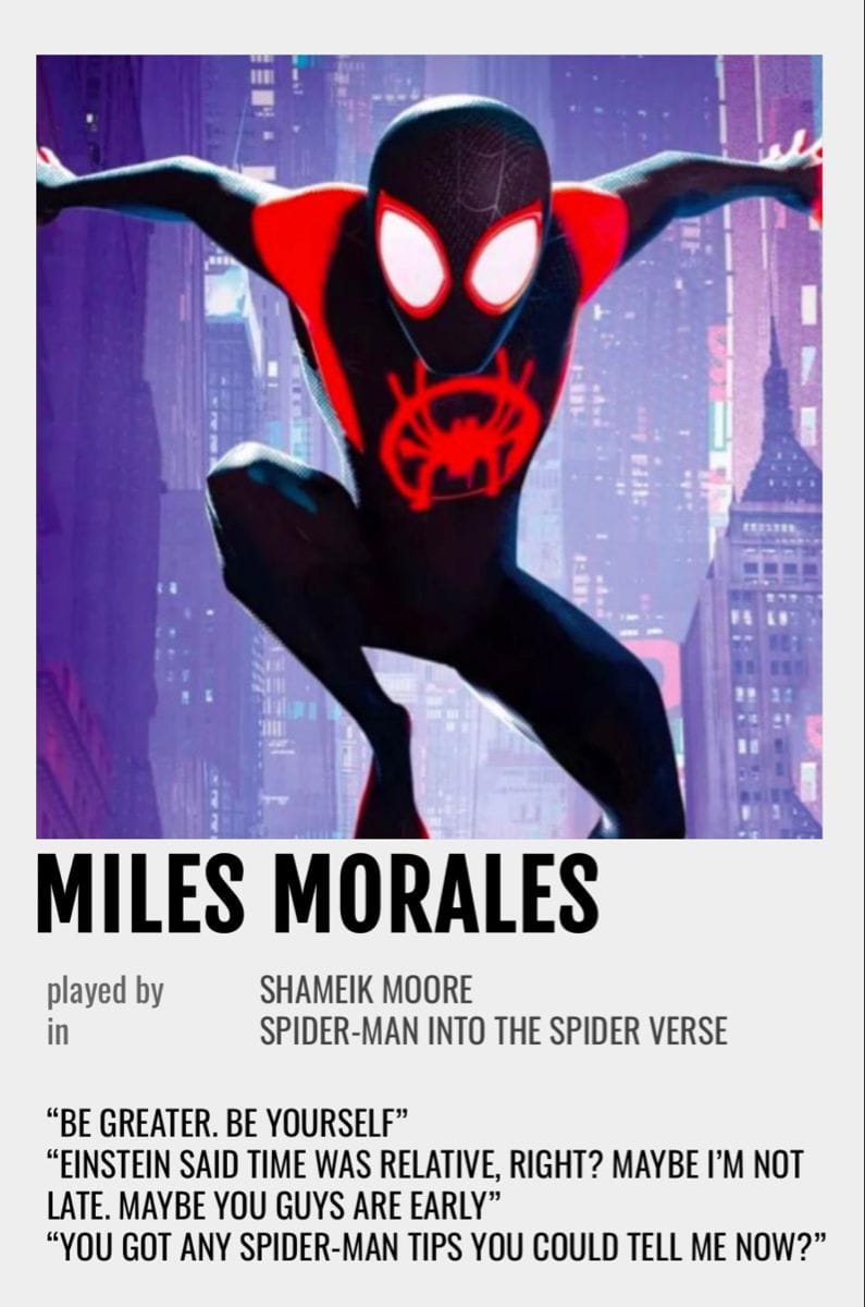 Miles Morales Polaroid Poster