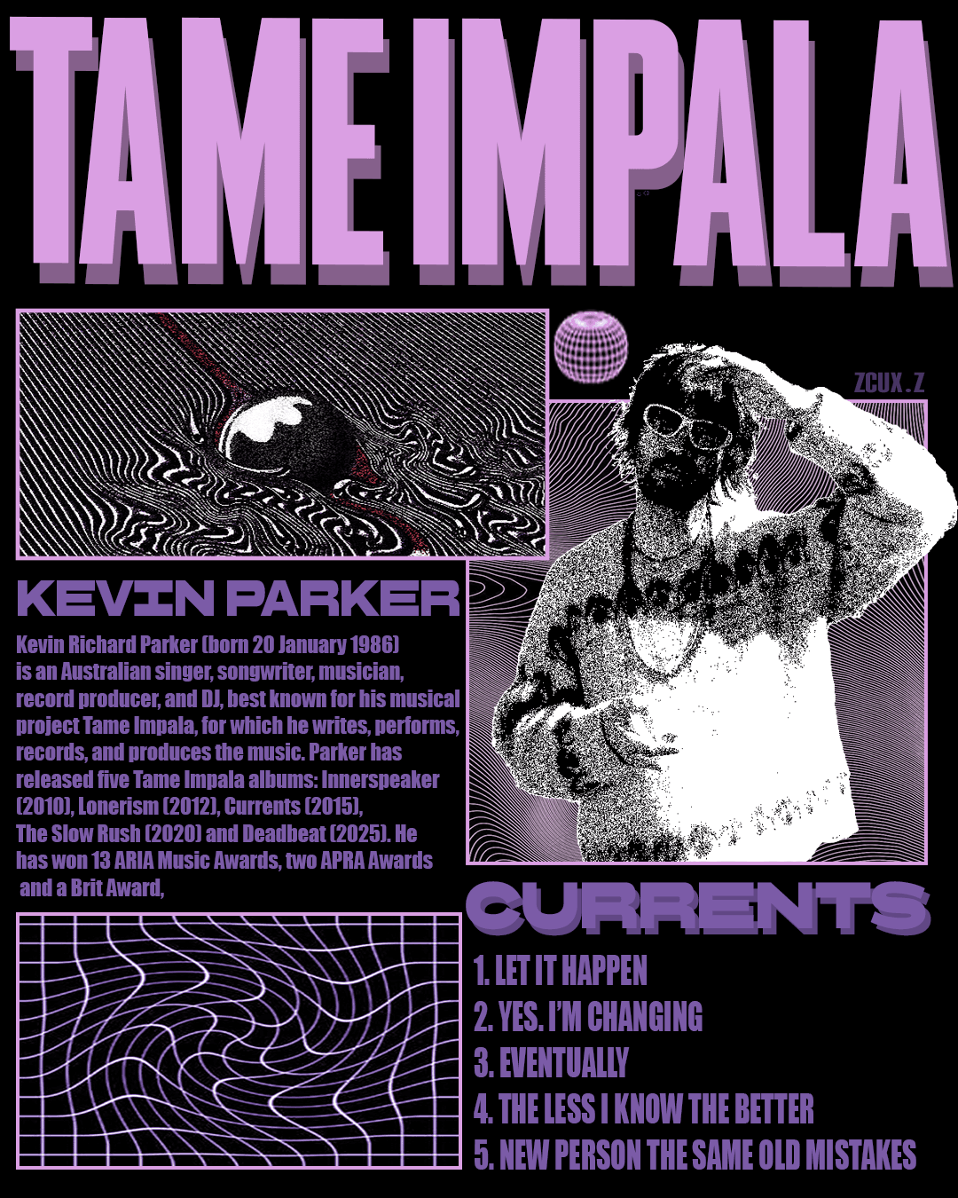tame impala brutalism poster