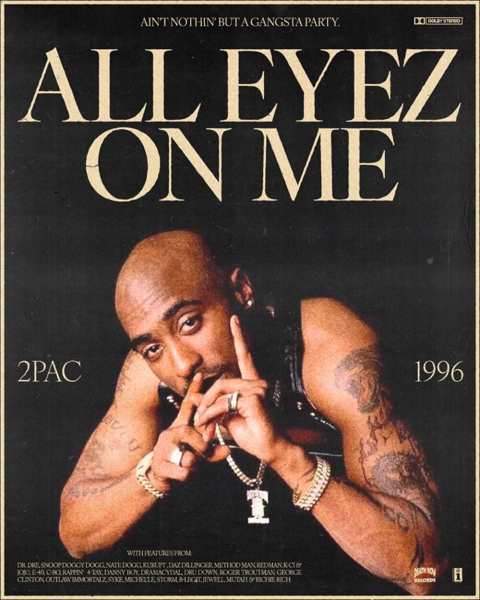 2Pac - All Eyez on Me poster