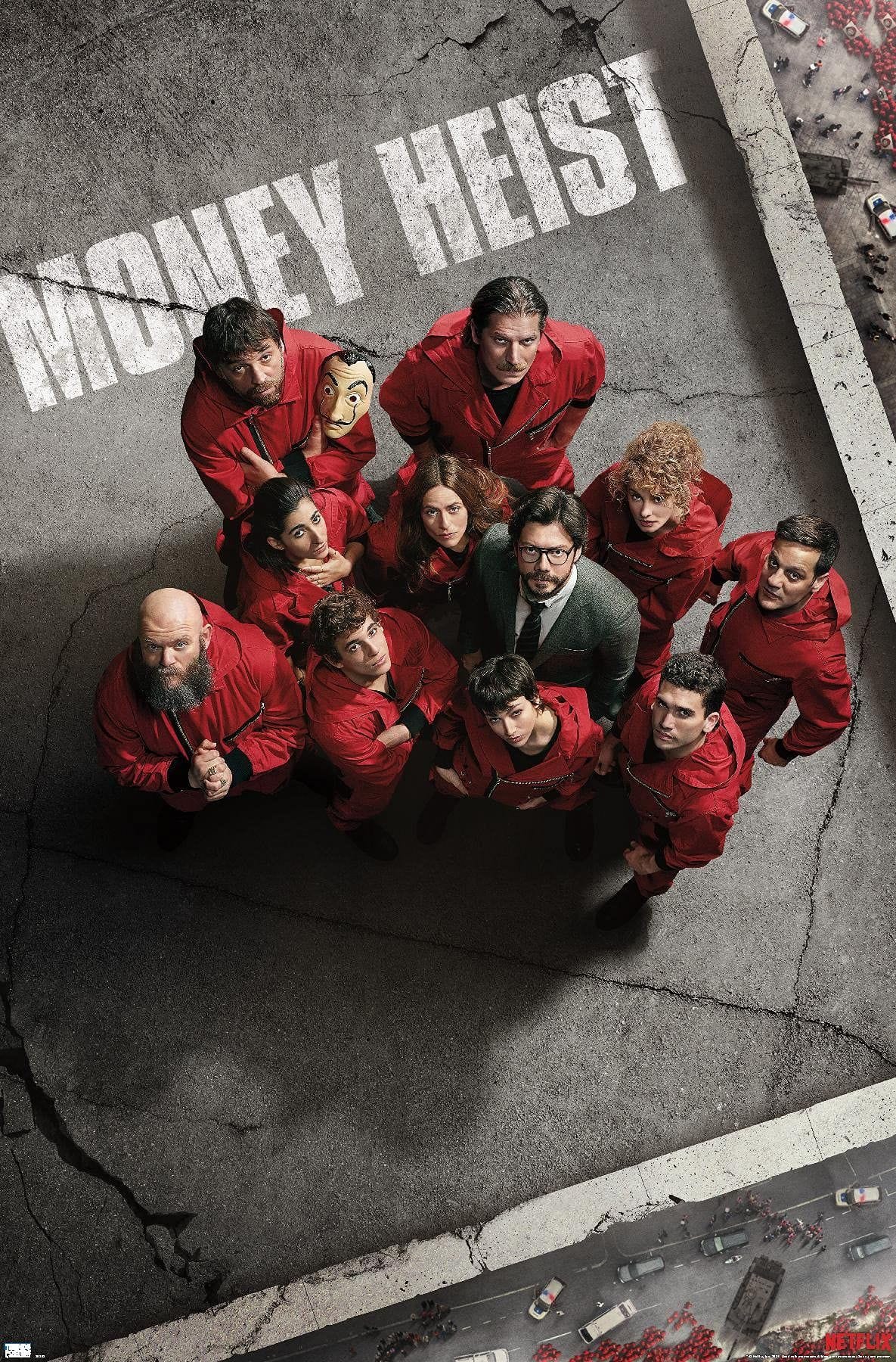 Trends International Netflix La Casa de Papel-Money Heist Roof Wall Poster, 14.725" x 22.375", Premium Unframed Version