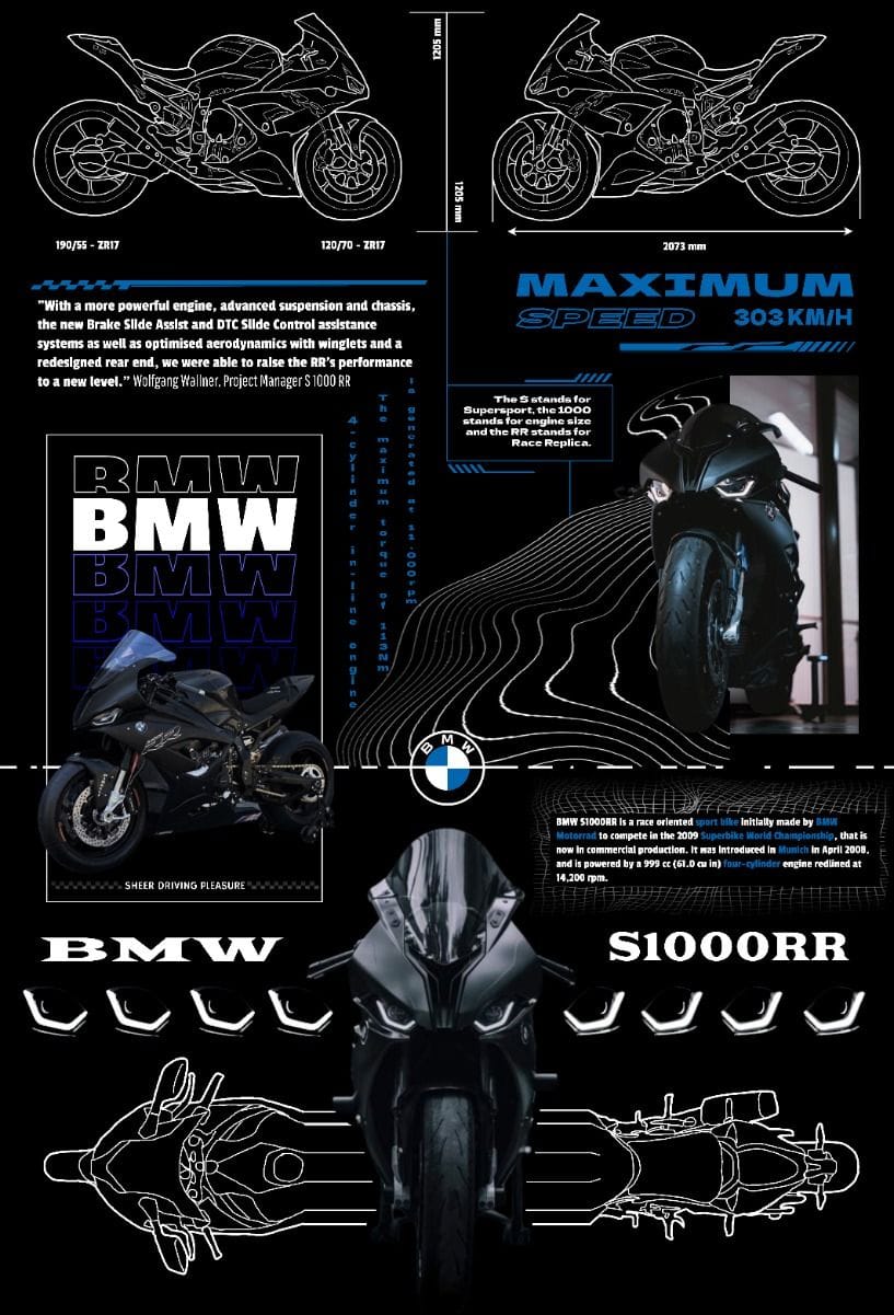 BMW S1000RR motorcycle graphic design