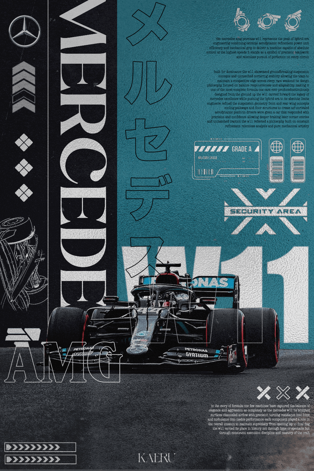 Mercedes AMG W11 poster - LH44