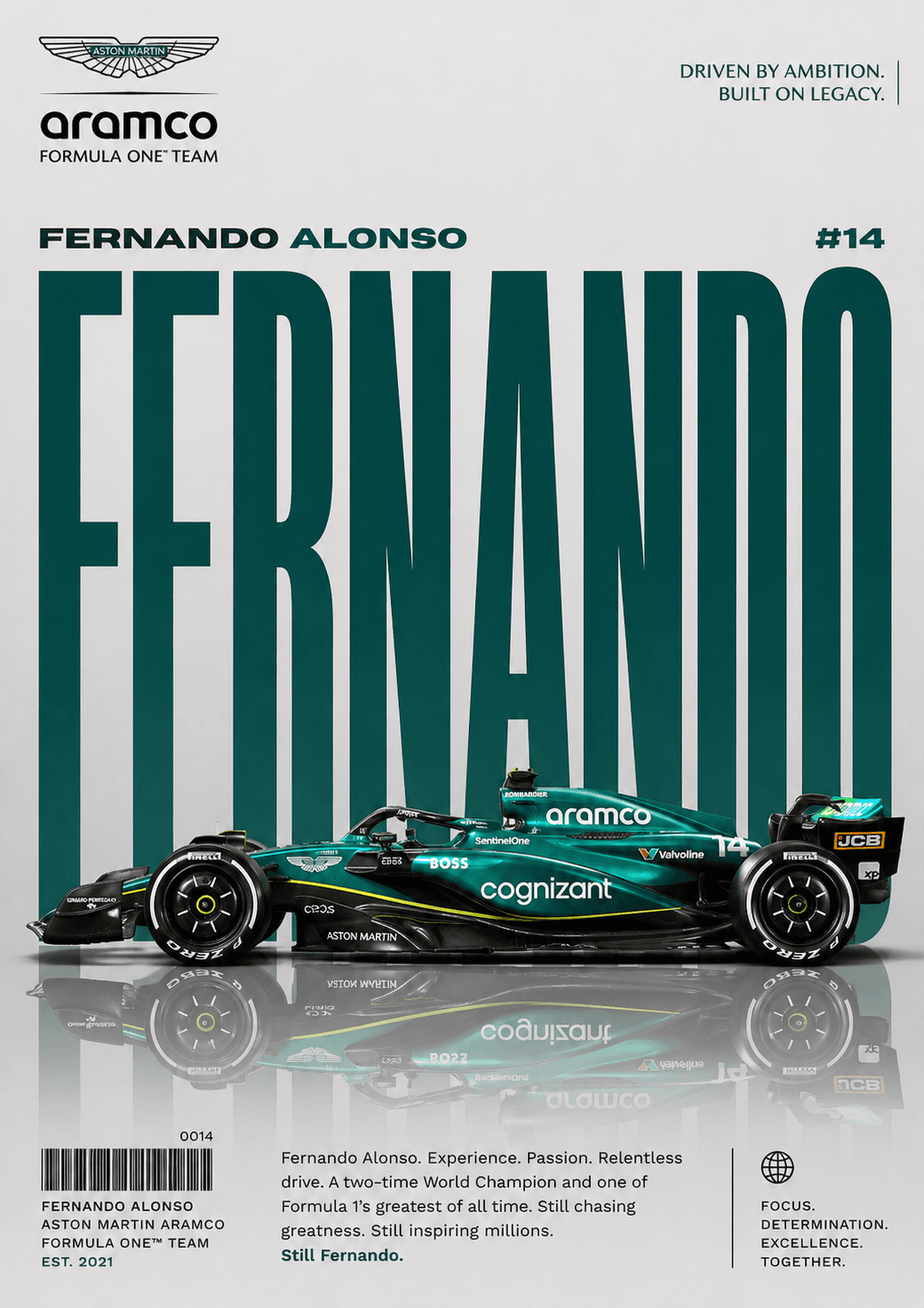 Fernando Alonso Aston Martin F1 Poster #14
