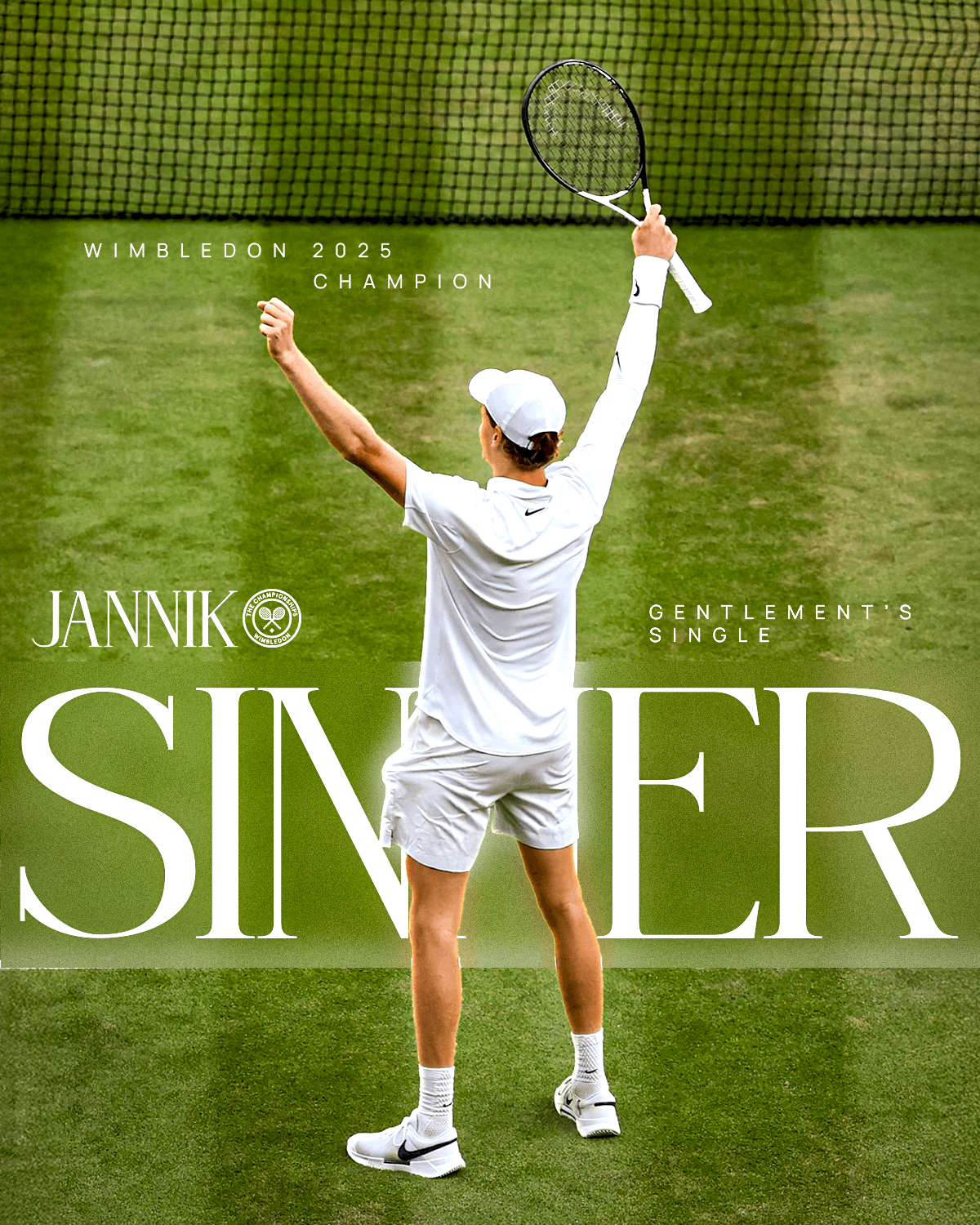 Jannik Sinner -  Wibledon 2025 Champion