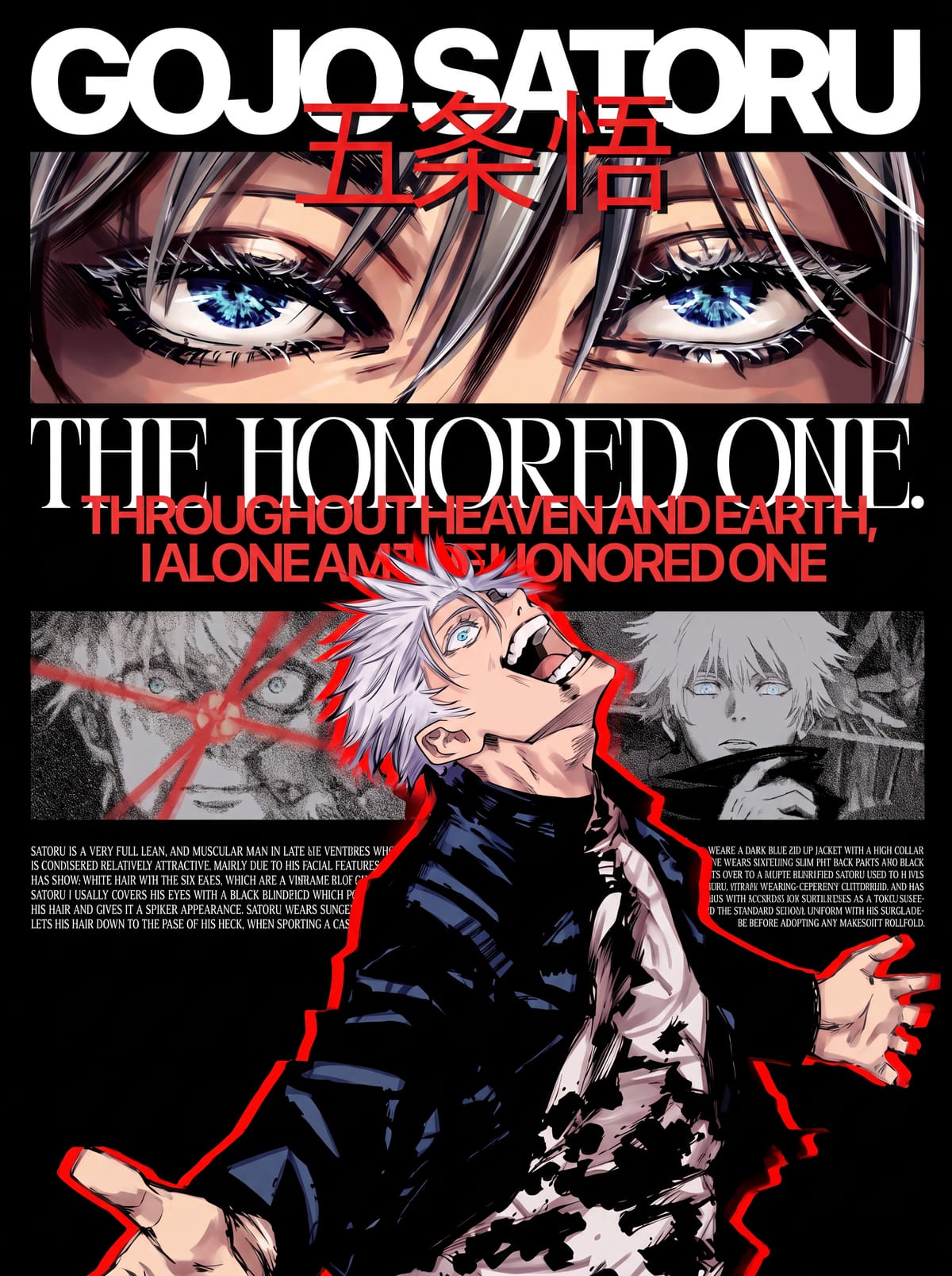 Gojo Satoru Poster.