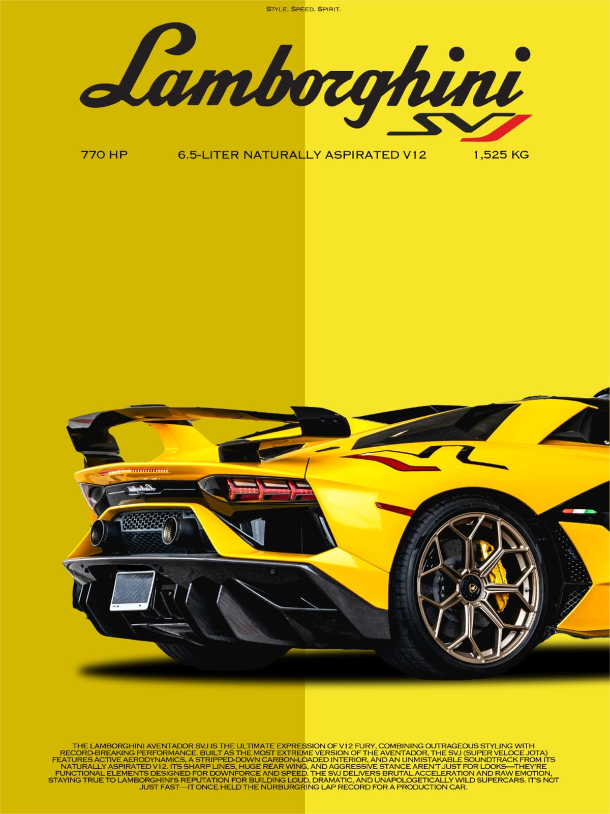 Lamborghini Aventador SVJ Poster