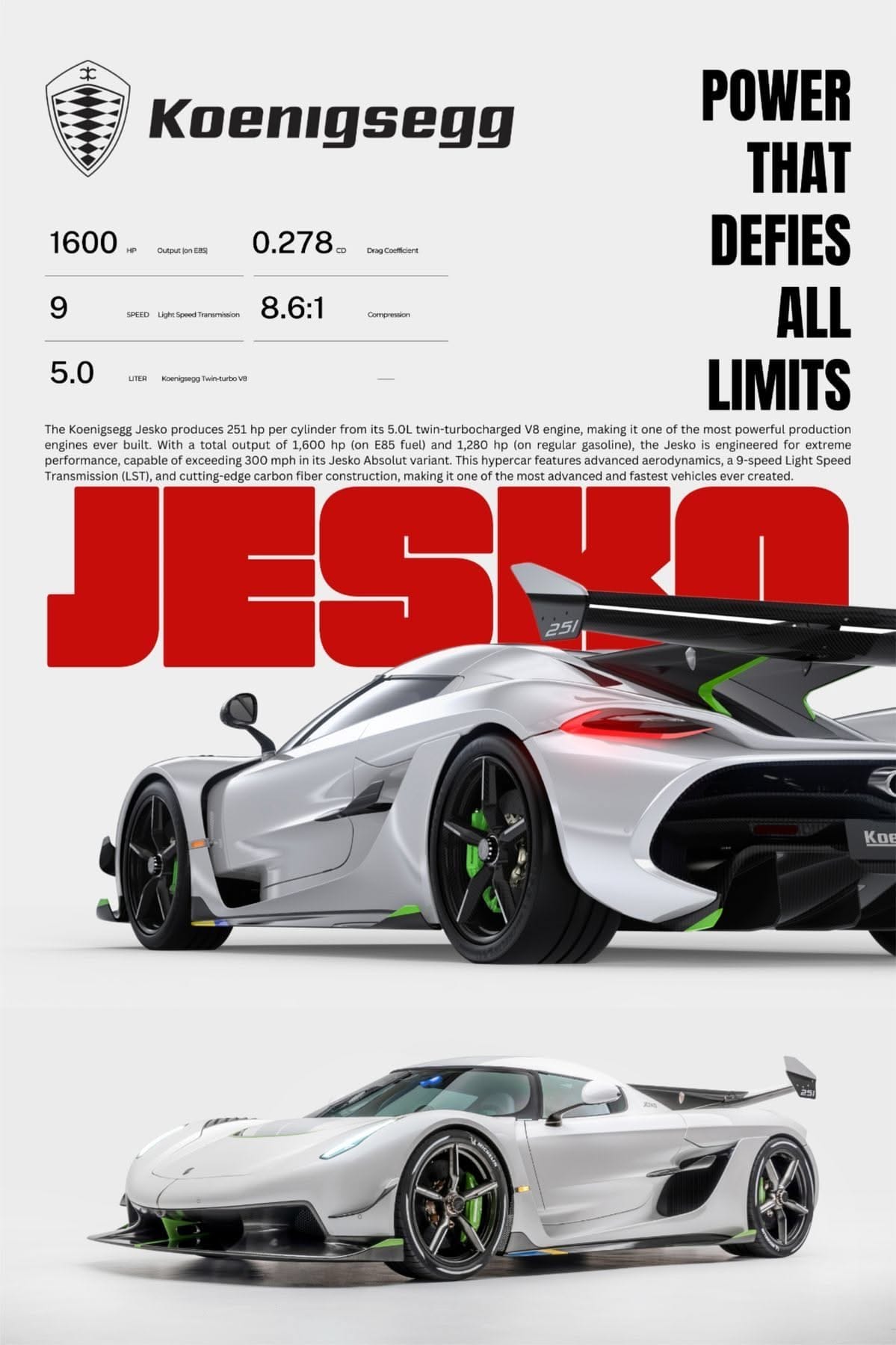 ⚡🏎️⚪🖤🔥BLACK & WHITE BEAST. JESKO DOMINATES. ⚡🏎️⚪🖤🔥