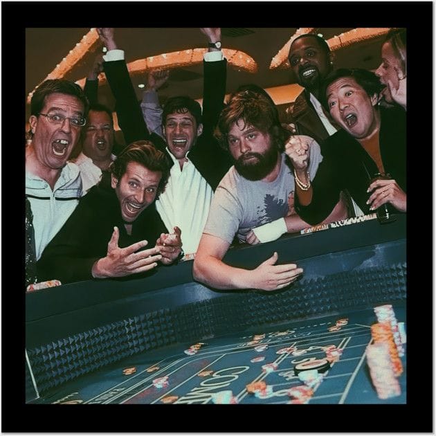 Vintage The Hangover Playing Poker Poster