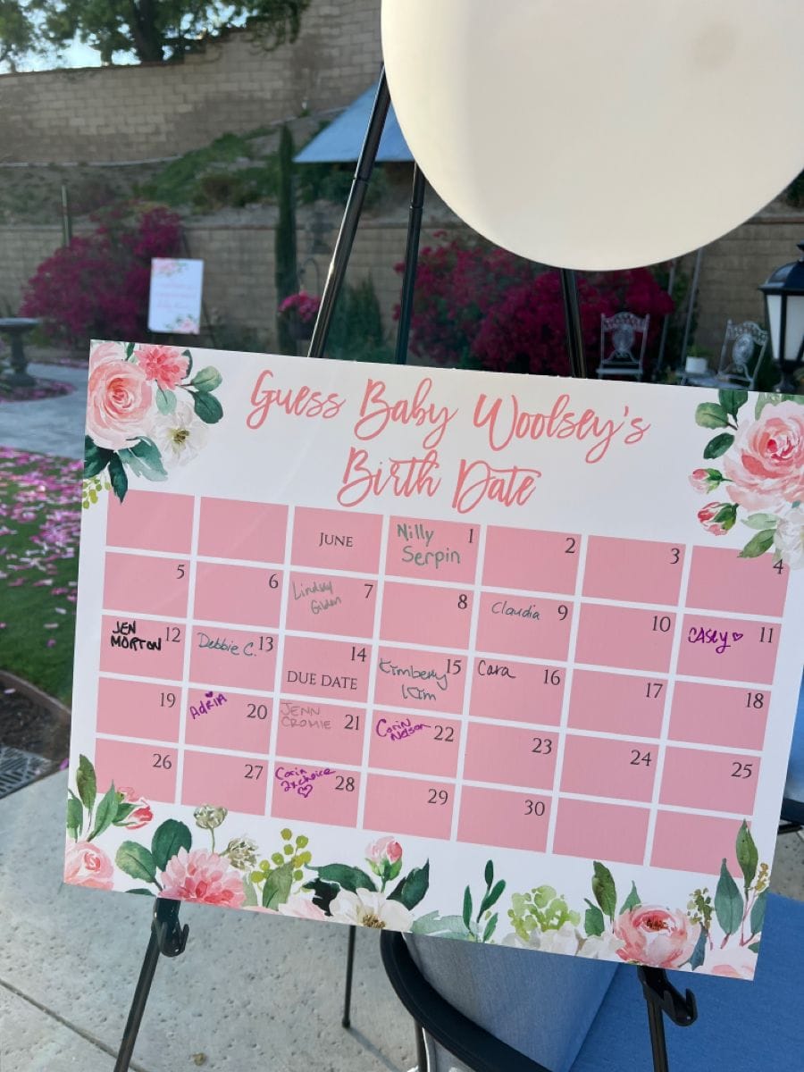 Guess the due date poster