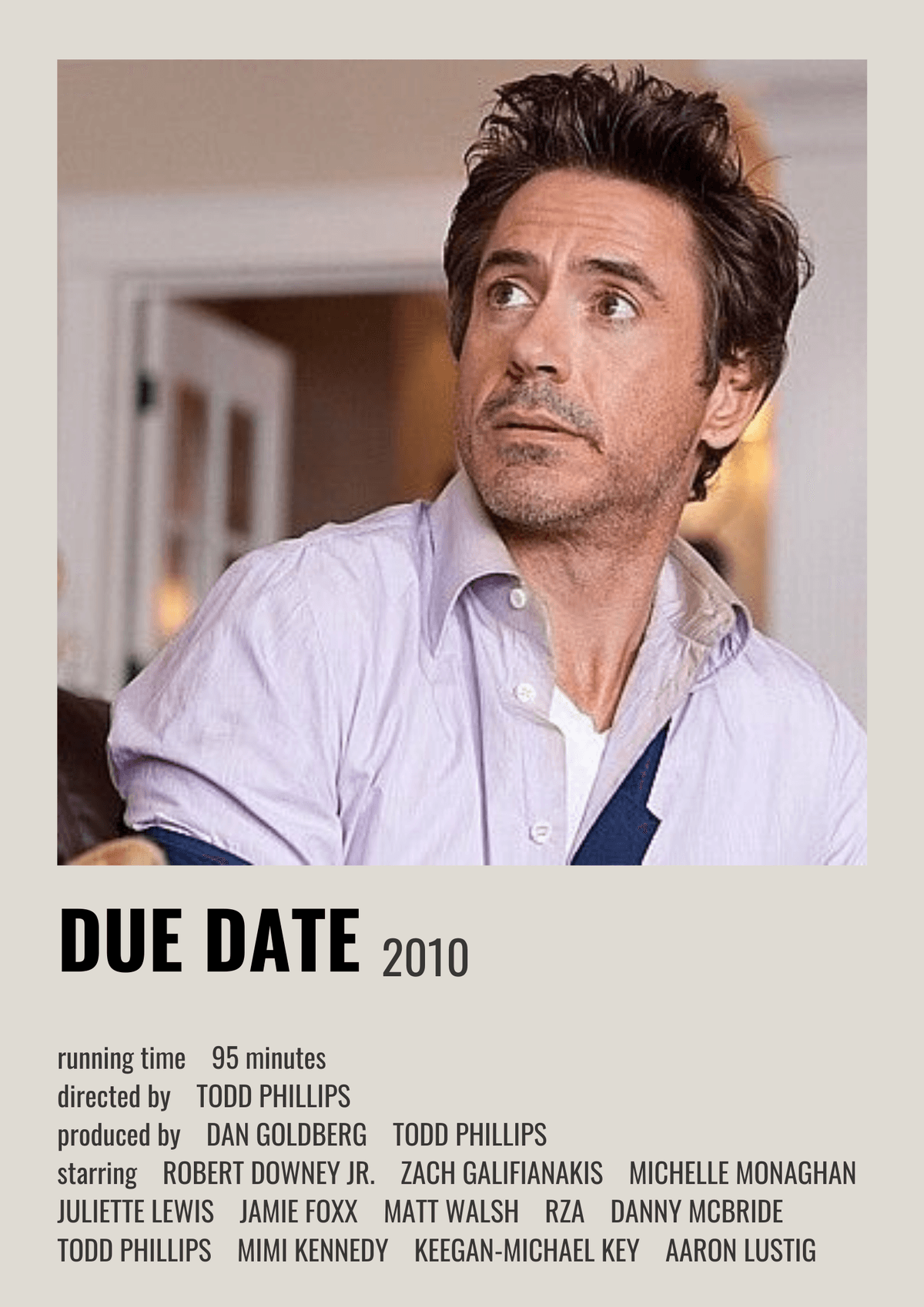 DUE DATE MOVIE POSTER