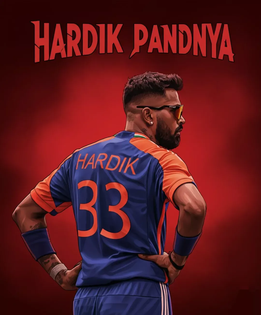 Hardik Pandya 33 Jersey Edit