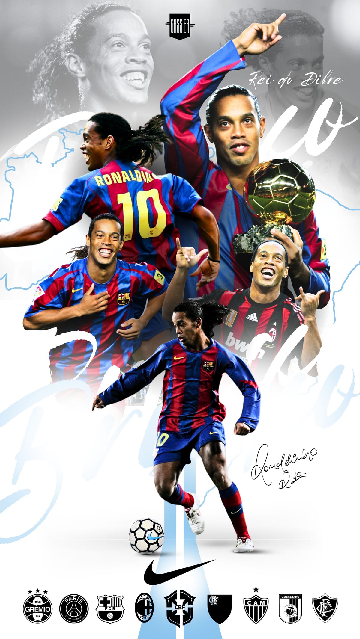 Flyer esportivo Ronaldinho gaúcho
