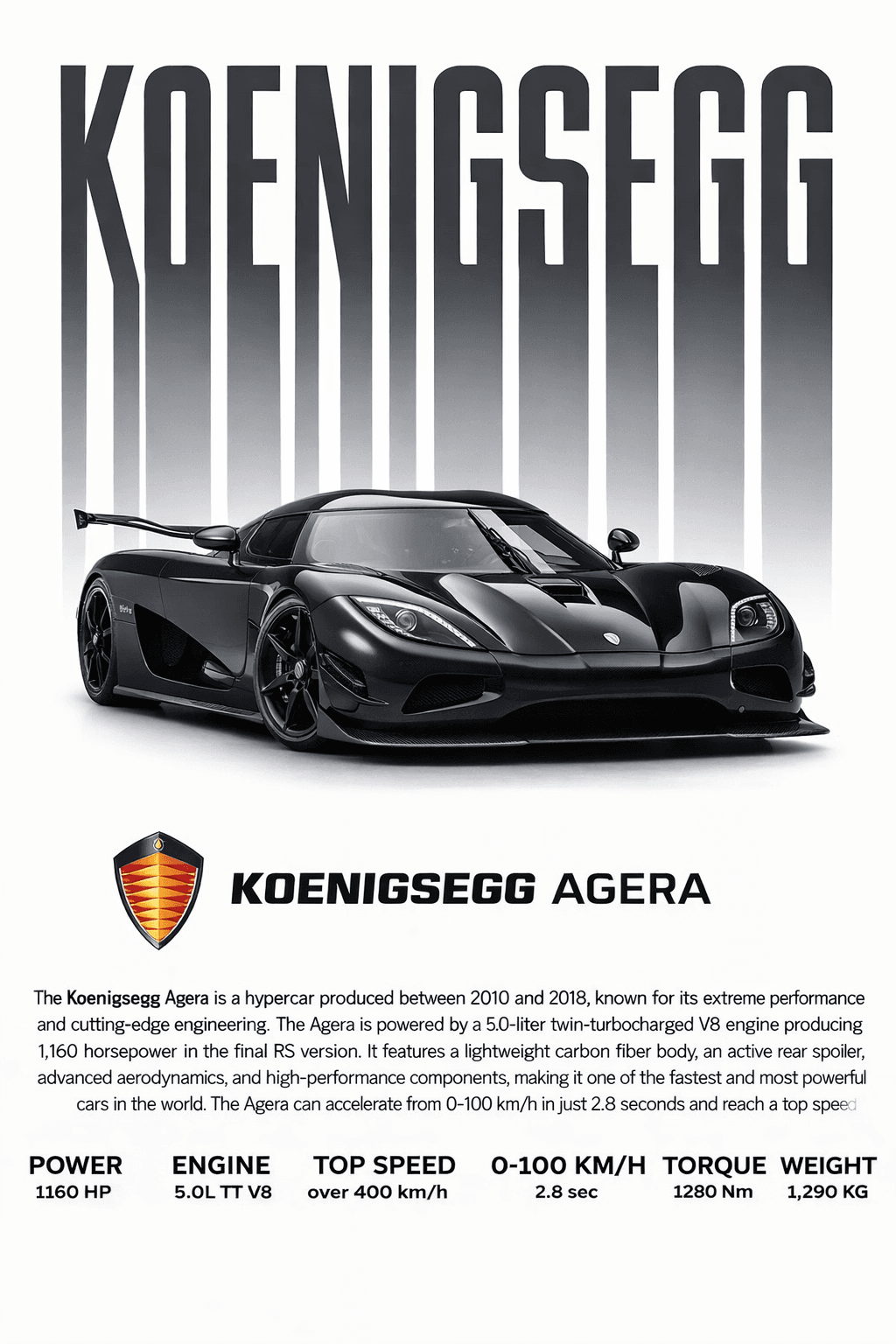Black Koenigsegg Agera 4K Wallpaper | Ultimate Hypercar Aesthetic 🖤🔥
