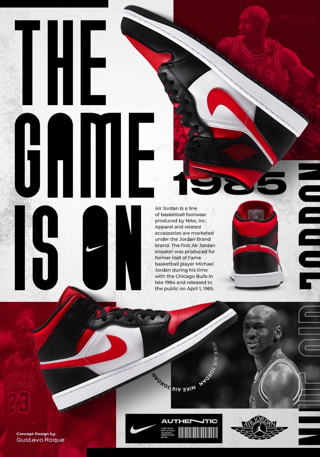 Nike Air Jordan Graphic Design Poster