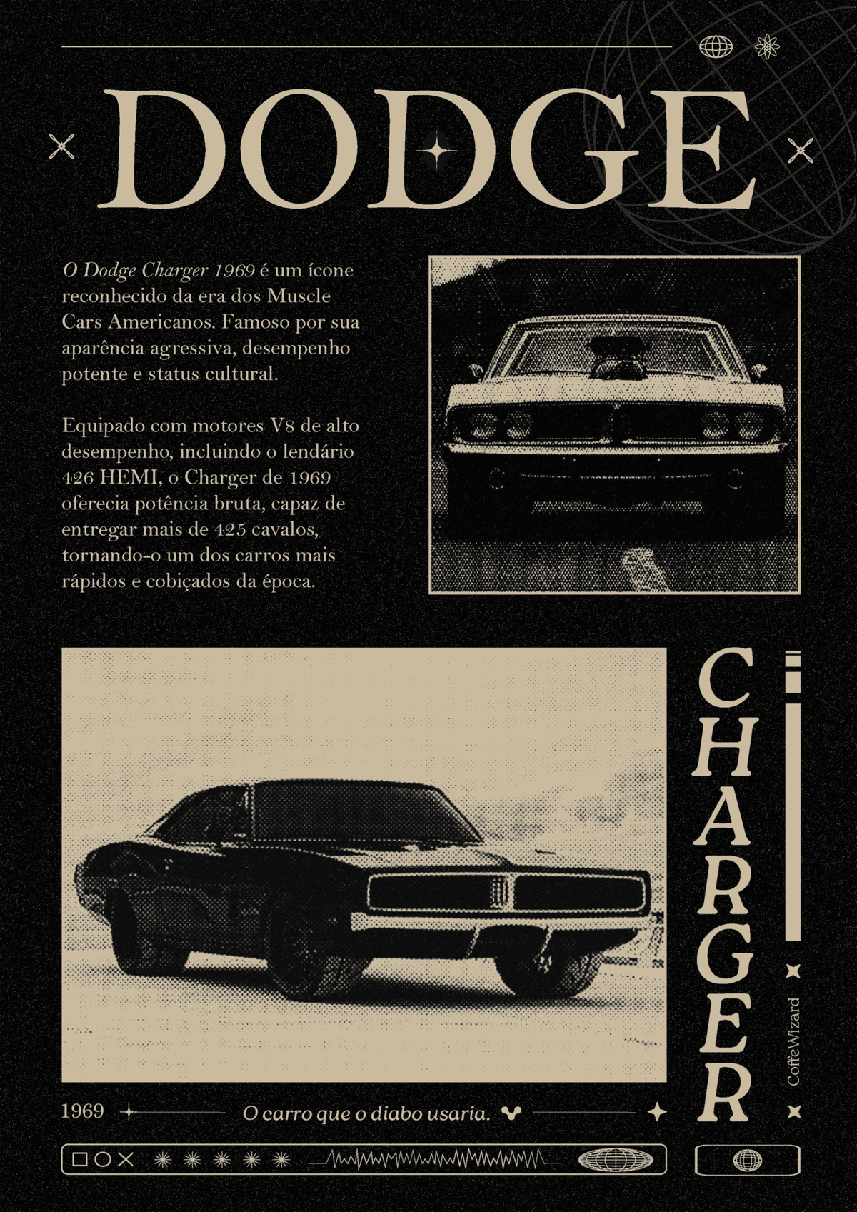 Brutalism / Y2K Dodge Charger em português.