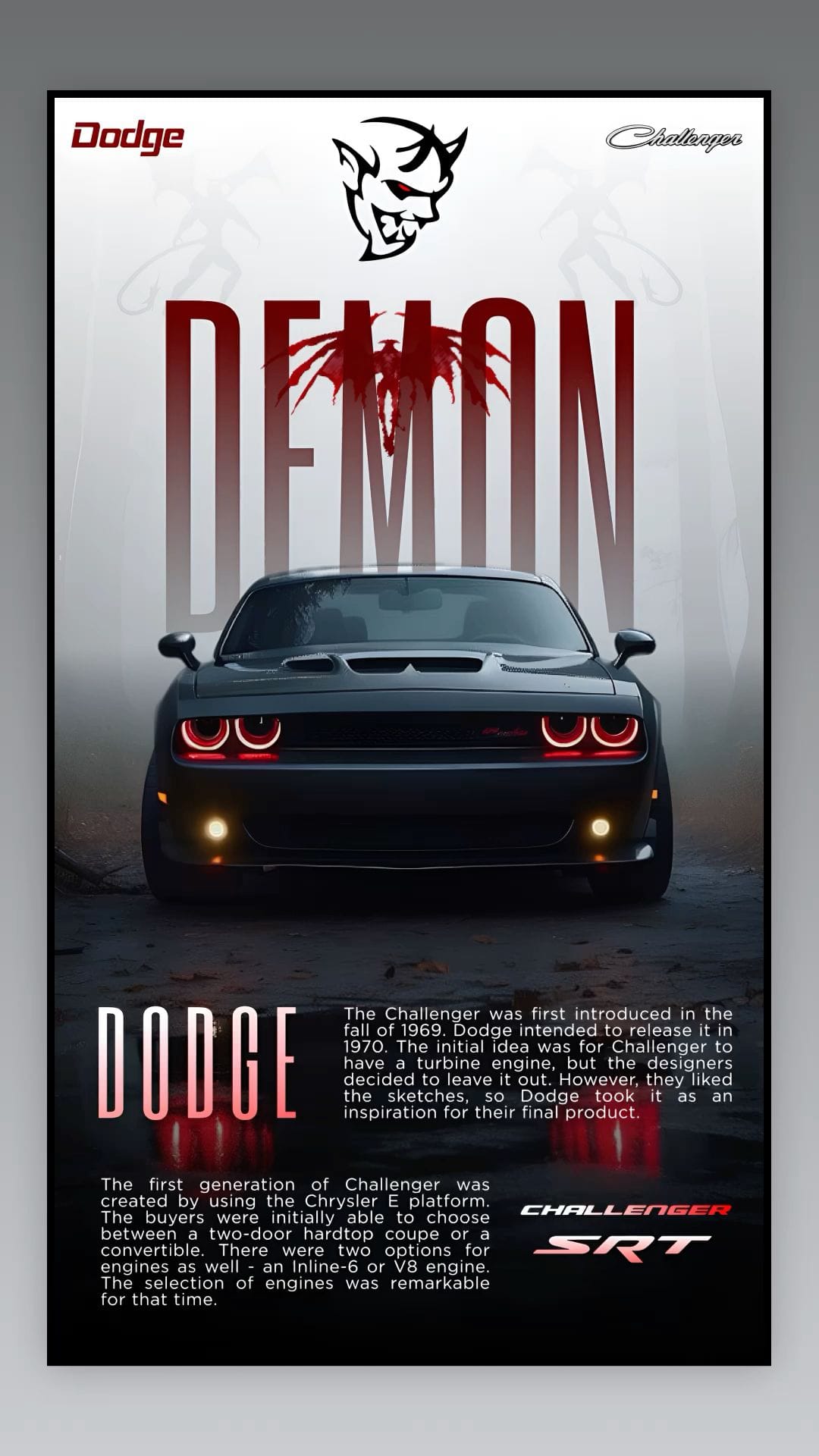 Dodge demon SRT