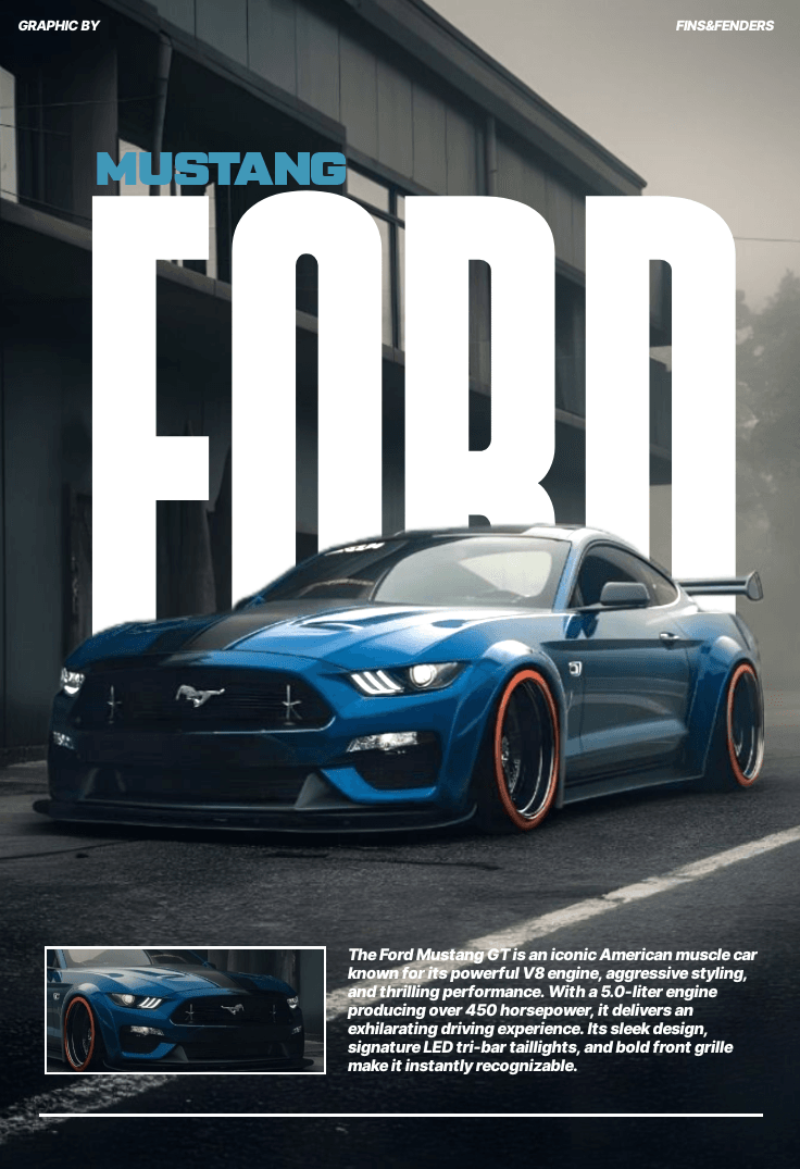 Ford Mustang Poster Design