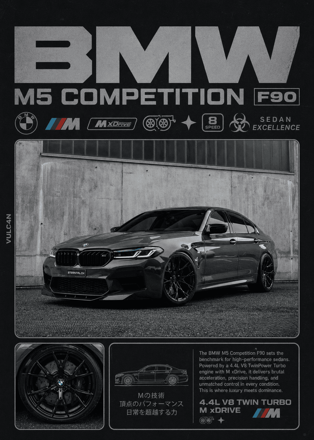 BMW M5 Competition - Poster