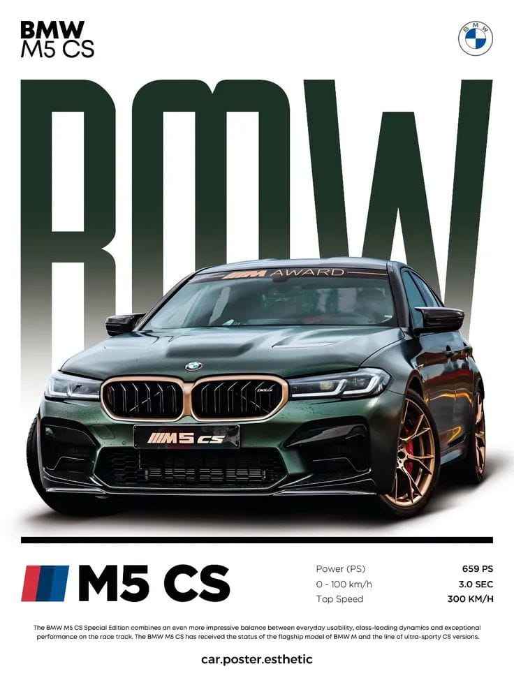 Bmw m5 competition poster