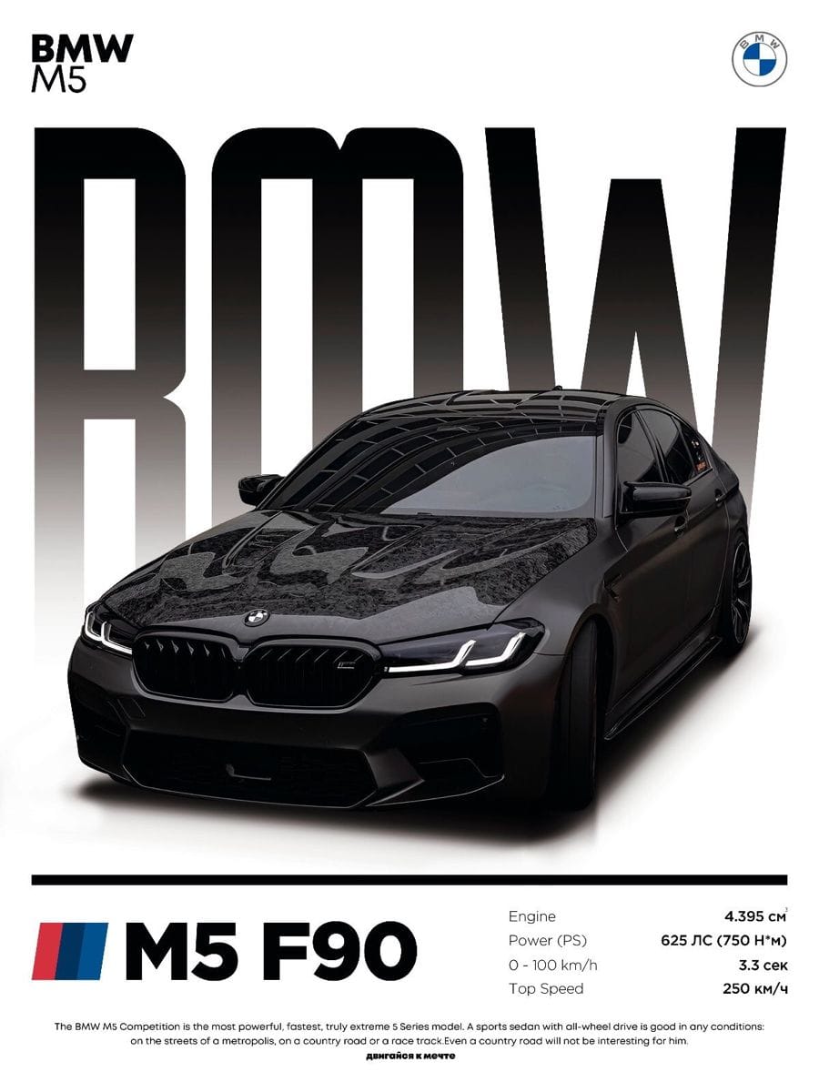 Bmw m5 competition poster